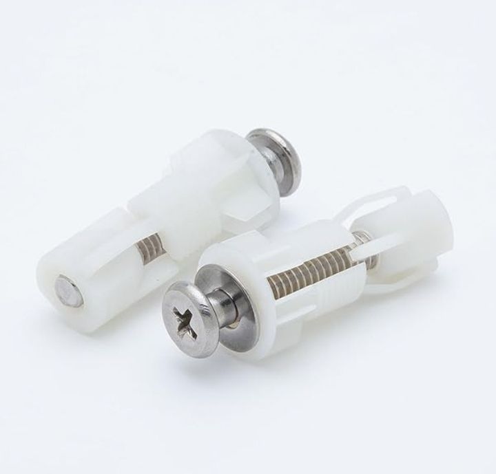 Toilet Seat Hinges | White fastner Hinge - Size - 40mmx25mm (1 pair) Custom Fit Toilet Seat Lid Lock