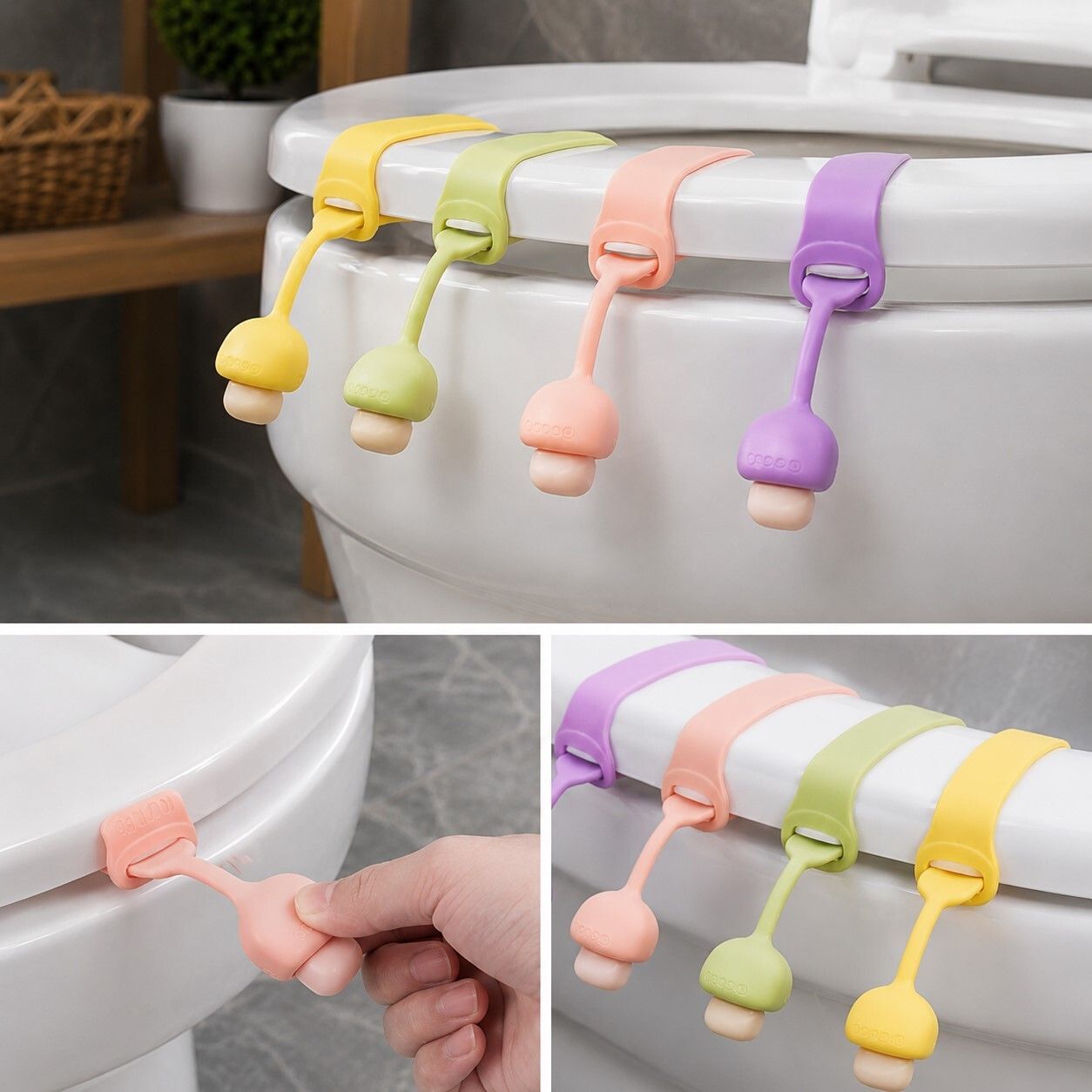 Toilet Lifter Handle Clamp Fit Toilet Seat Lid Lock-image-42