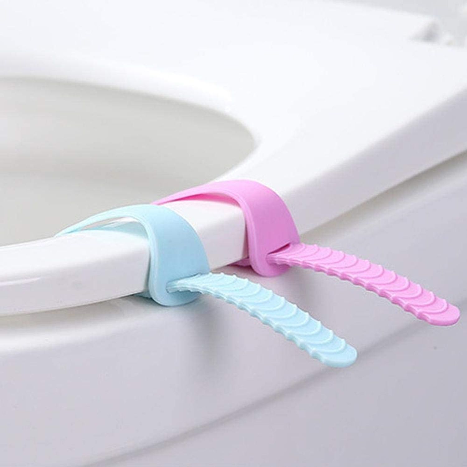 Toilet Seat Lifter Self-Adhesive Toilet Seat Holder Avoid Direct Cover & Seat Custom Fit Toilet Seat Lid Lock
