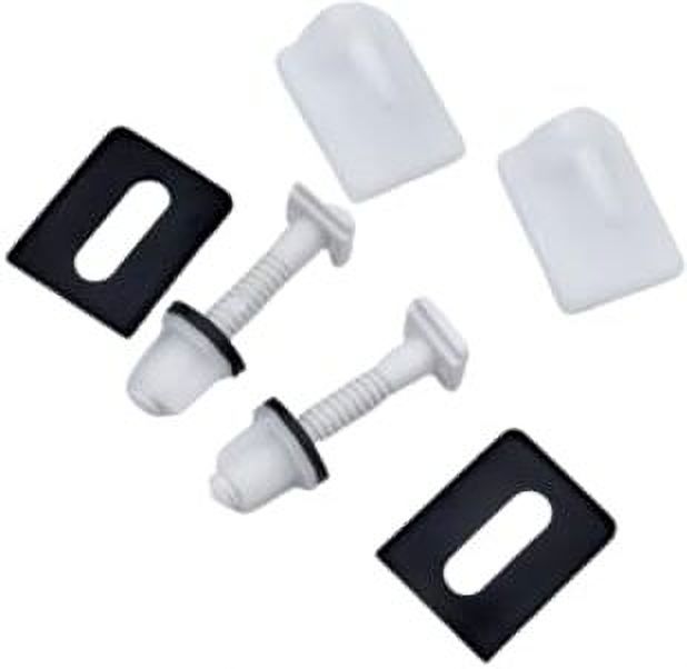 EWC Seat Cover Hinges Colourless | Plastic Seat Cover Fixtures (Pack of 5) Clamp Fit Toilet Seat Lid Lock-image-6