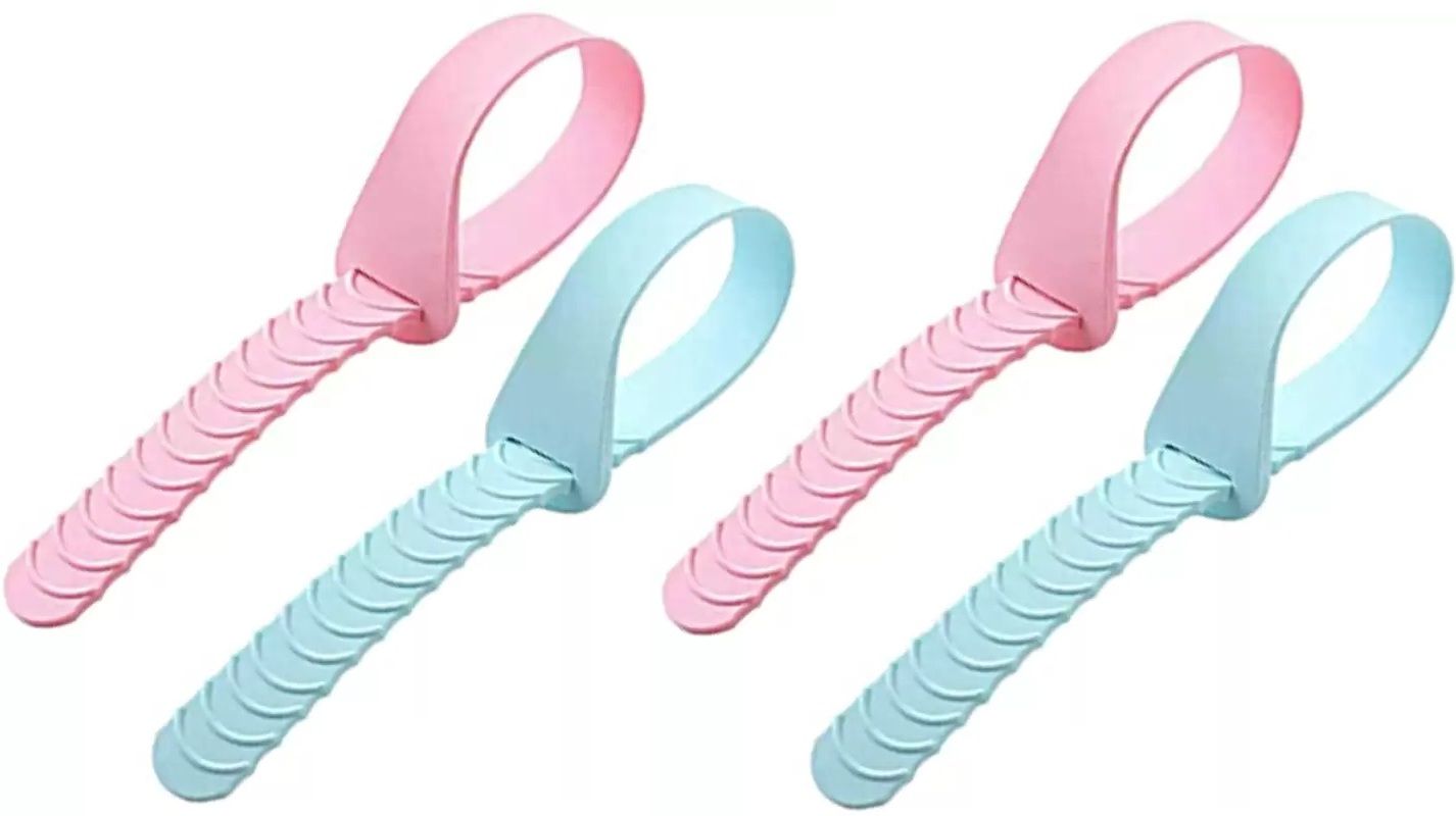 Toilet Seat Lifting Handle,Toilet Seat Lid Lifter Strap(Pack of 4) Clamp Fit Toilet Seat Lid Lock