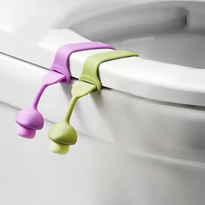 Toilet Seat Lifter Lid Handle, Seat Lifting Band, Foldable Cover Seat Lid Lifter Custom Fit Toilet Seat Lid Lock