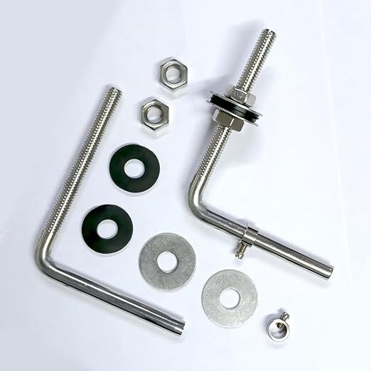 L Type Toilet Seat Cover Hinges, SS Hinge Screw L Type for European Toilet Clamp Fit Toilet Seat Lid Lock