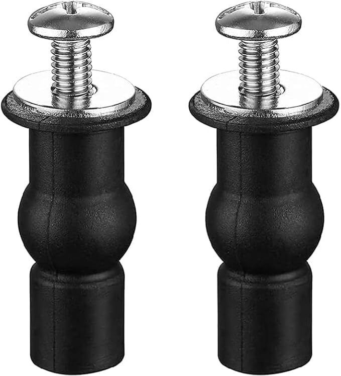 Toilet Seat Cover Screw Set Hinges Black Rubber Bung Custom Fit Toilet Seat Lid Lock
