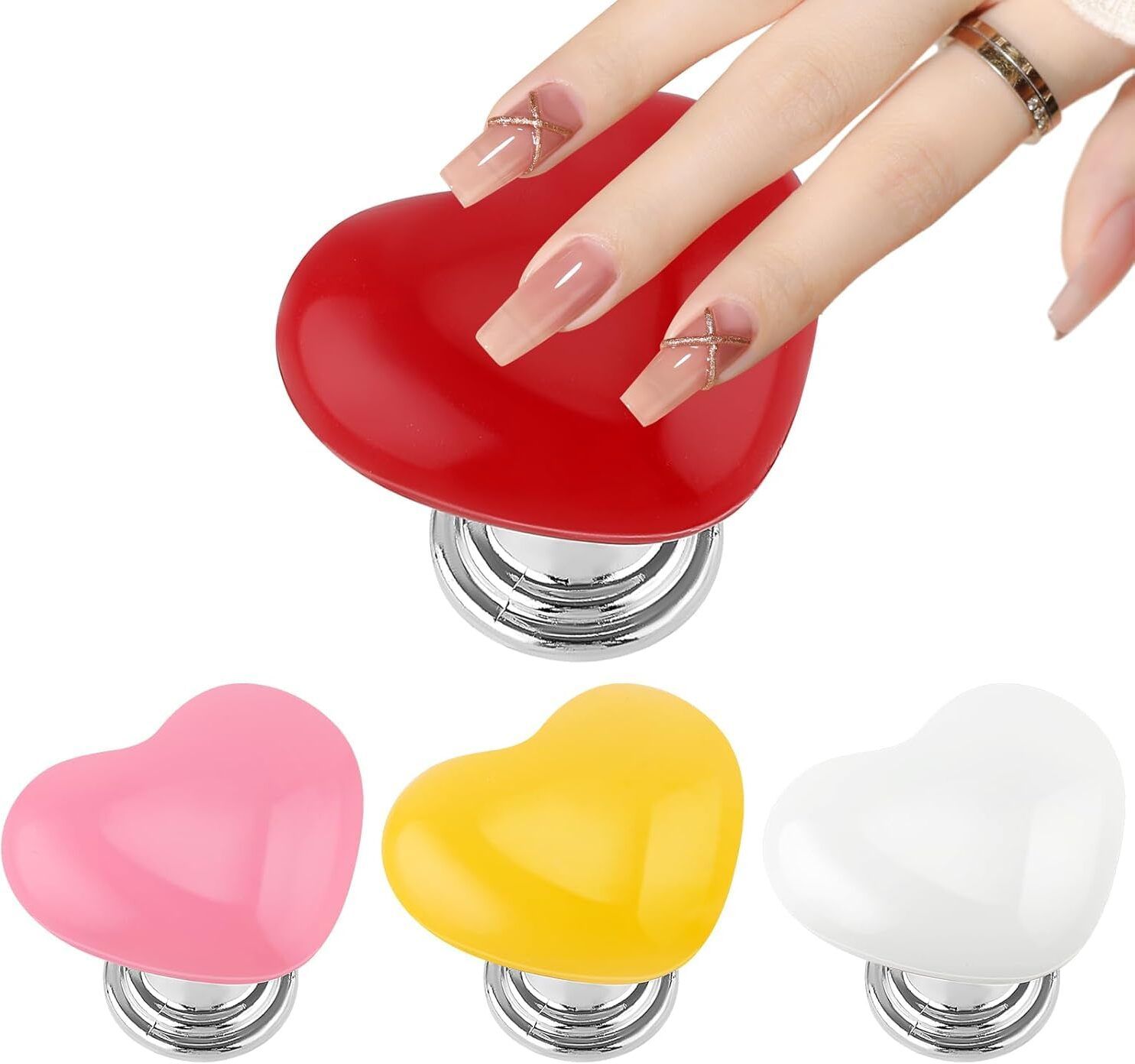 Love Heart Shaped Toilet Tank Button Adhesive Fit Toilet Seat Lid Lock