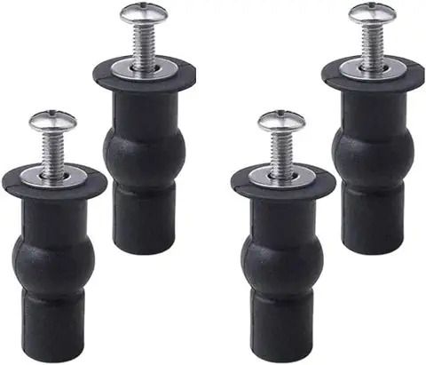 Toilet Seat Cover Screw Hinges Diy Repair Replacement Kit Black Rubber Hinges Custom Fit Toilet Seat Lid Lock