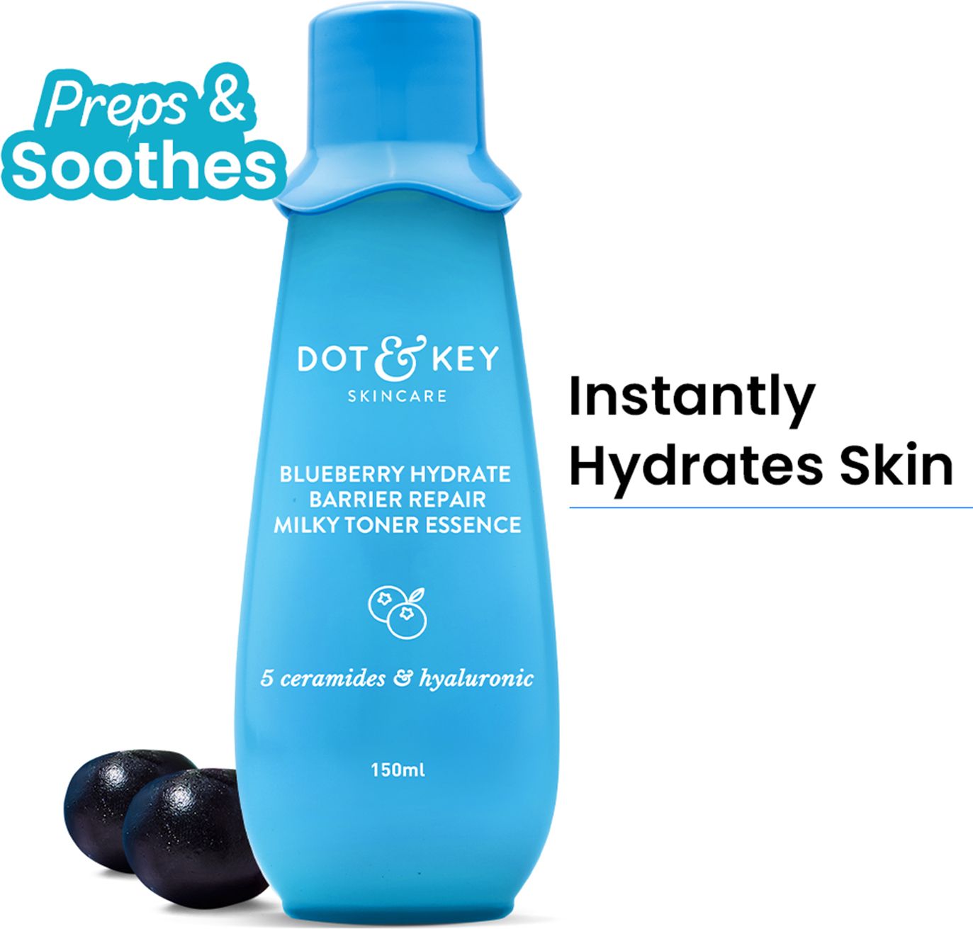 dot & key Blueberry Hydrate Barrier Repair Milky Toner Essence Men & Women-picture-15