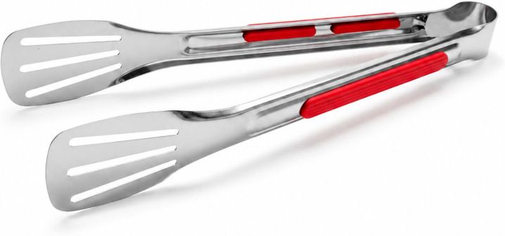 gokartify Stainless Steel Multi Purpose Kitchen Tongs with Anti Slip Grip Stainless Steel Multi Purpose Kitchen Tongs with Anti Slip Grip 23 cm Biscuit, Cake, Hamburger, Ice, Pastry, Pom, Roasting, Salad, Serving, Steak, Sugar, Utility, Sandwich Tongs-picture-0