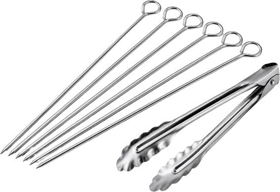 dynore Utility Tong (25 cm) & BBQ Skewers/Rods (10 Inch) Utility Tong (25 cm) & BBQ Skewers/Rods (10 Inch) 25 cm Utility Tong Set-picture-26