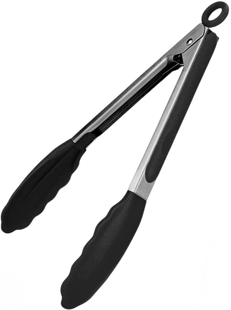 Silicone Tong(1 pc) Silicone Kitchen Tongs | Heat Resistant| BBQ, Salad & Serving Tongs 22 cm Serving Tongs-image-49