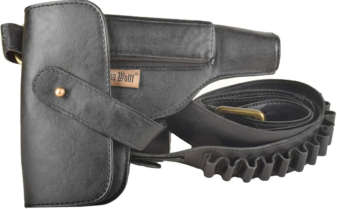 bespoke pelle Unisex Police Style 32 Pistol Holster with Leatherette Shoulder Sling Pistol/Gun Cover M-picture-10