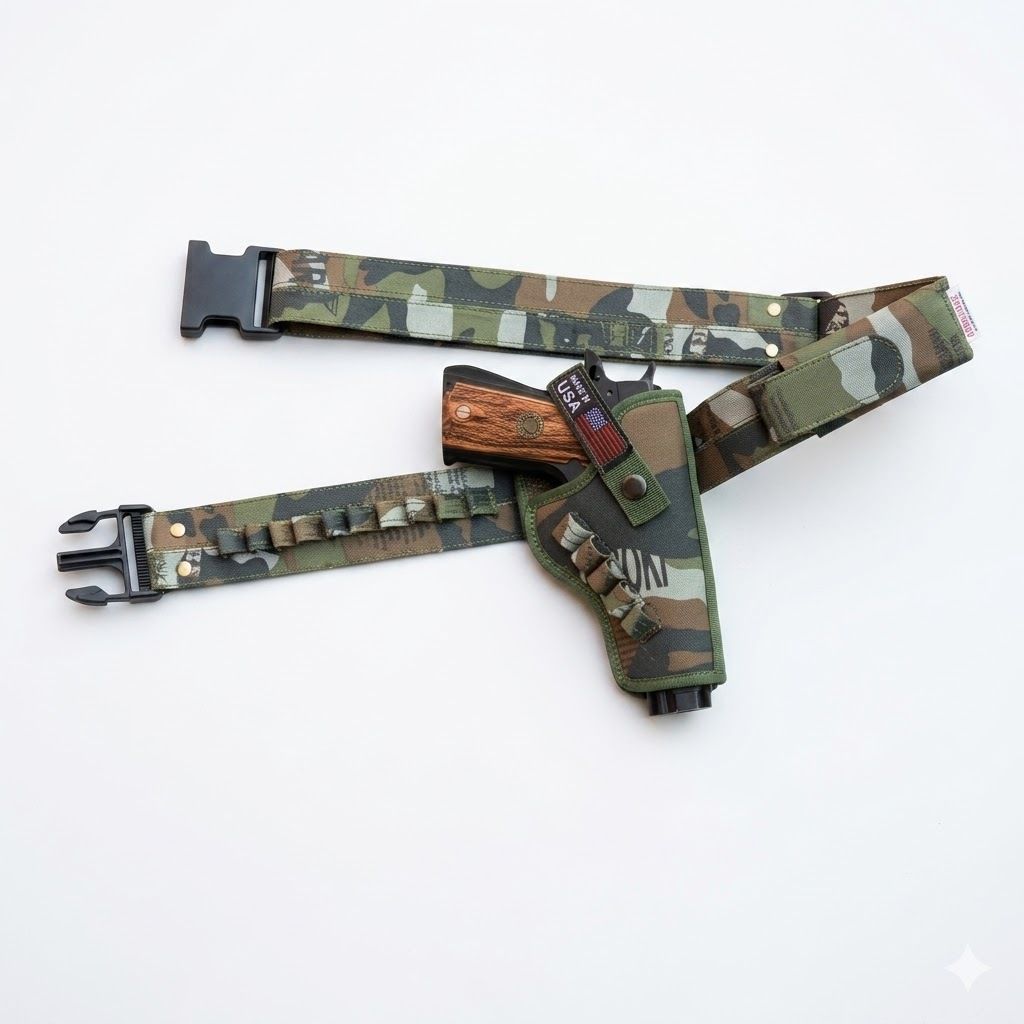 gunalley Tactical Military Camouflage Side Belt Holster for 1911 .45 Pistol Canvas Tool Bag-picture-34