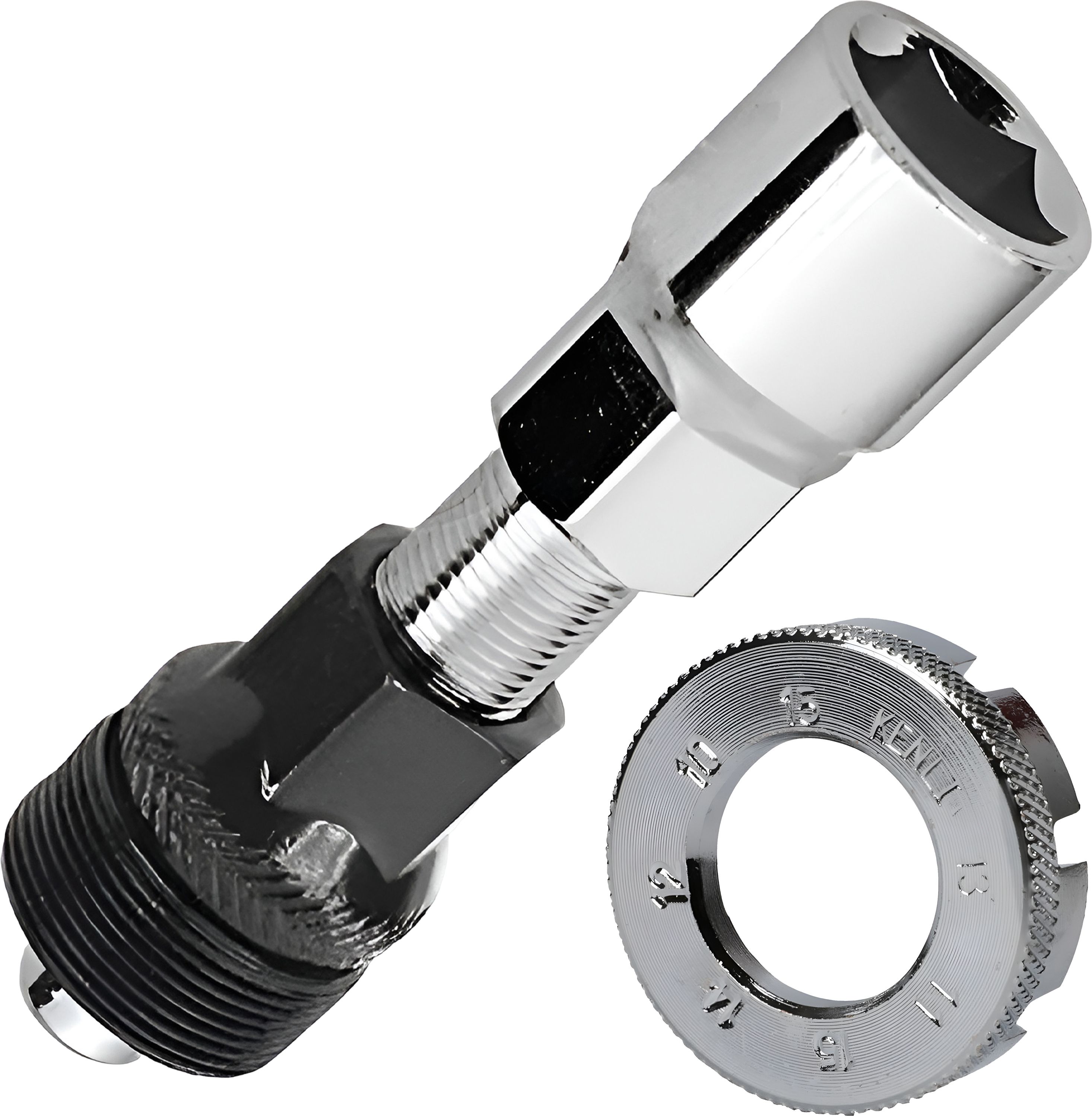 Cycle Crank Extractor Bottom Bracket Removal Tool with 8 Way Spoke Nipple Cycling Key, Carbon Steel Bicycle Crank Puller for MTB, Road, BMX, Hybrid & Touring-image-34