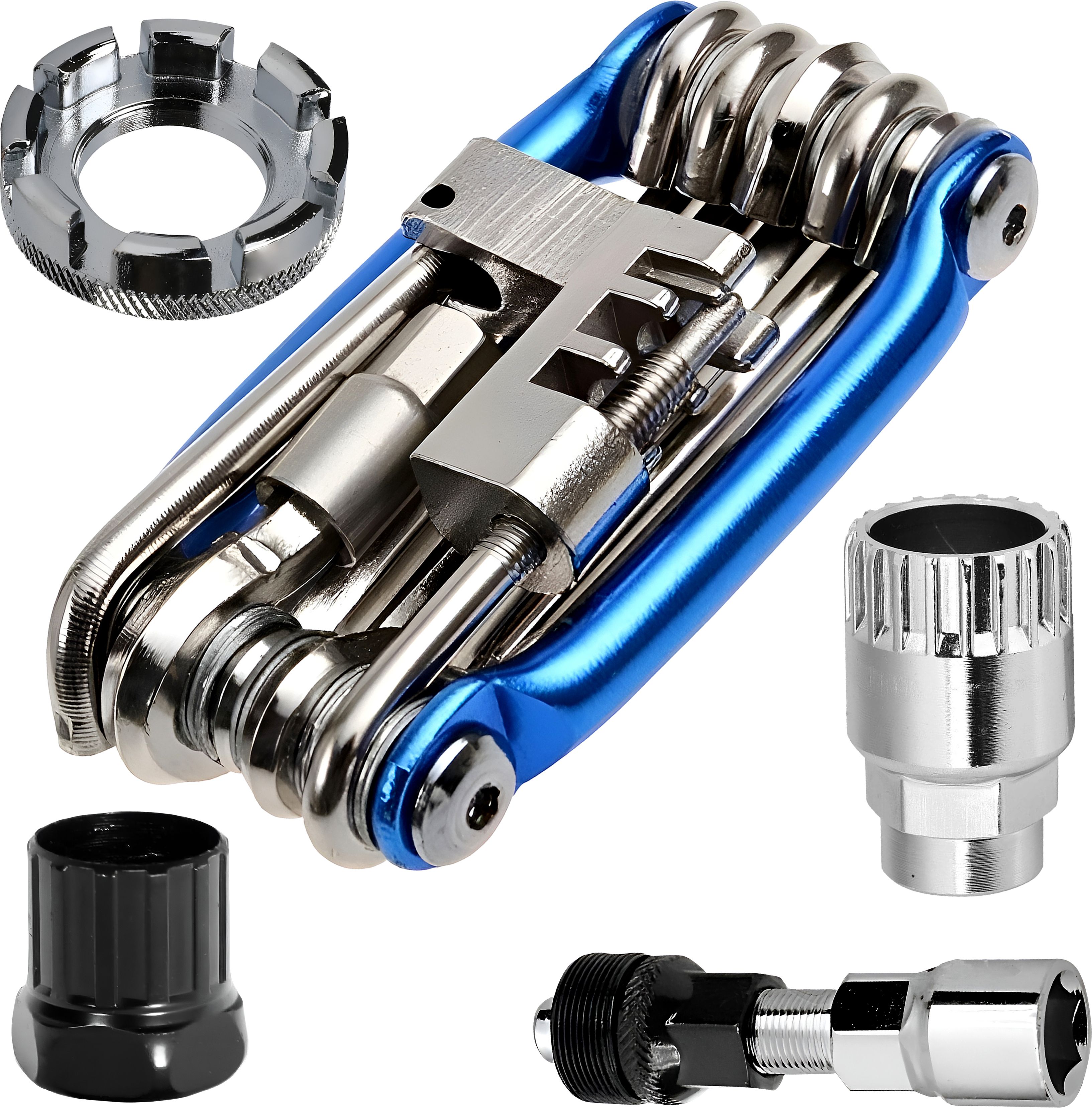 Cycle Maintenance Tool Set with 11 In 1 Multi Tool, Bicycle Crank Puller, Cycling Bottom Bracket Remover, Freewheel Tool & 8 Way Spoke Key-image-17