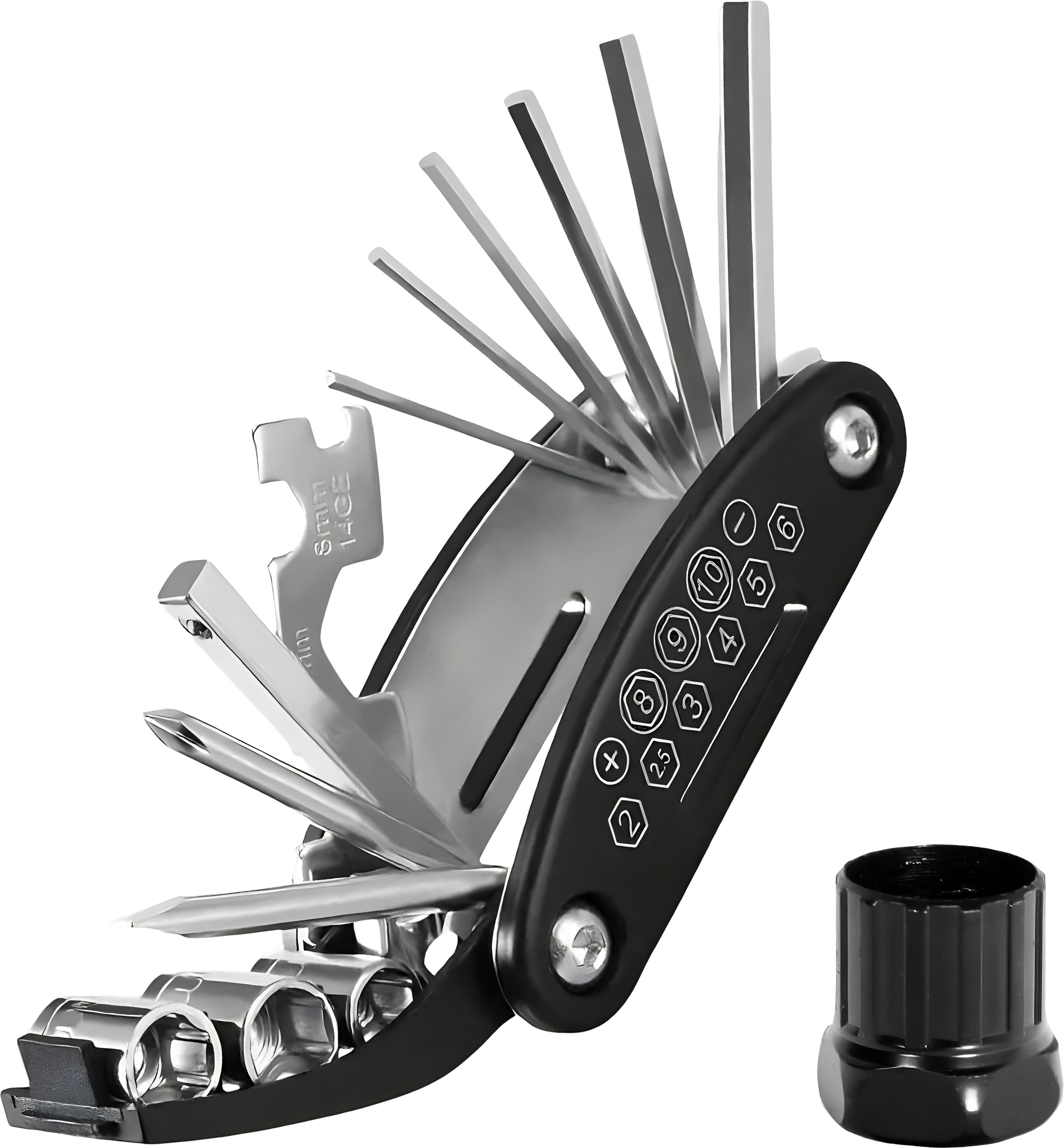 razaiq Bicycle 16in 1 Repair Tool Kit with Freewheel Remover Tool, Allen Key Set, Spoke Cycling Wrench, Multi-Function Bike Tool for Mountain, Road, Hybrid & BMX Cycles-picture-19