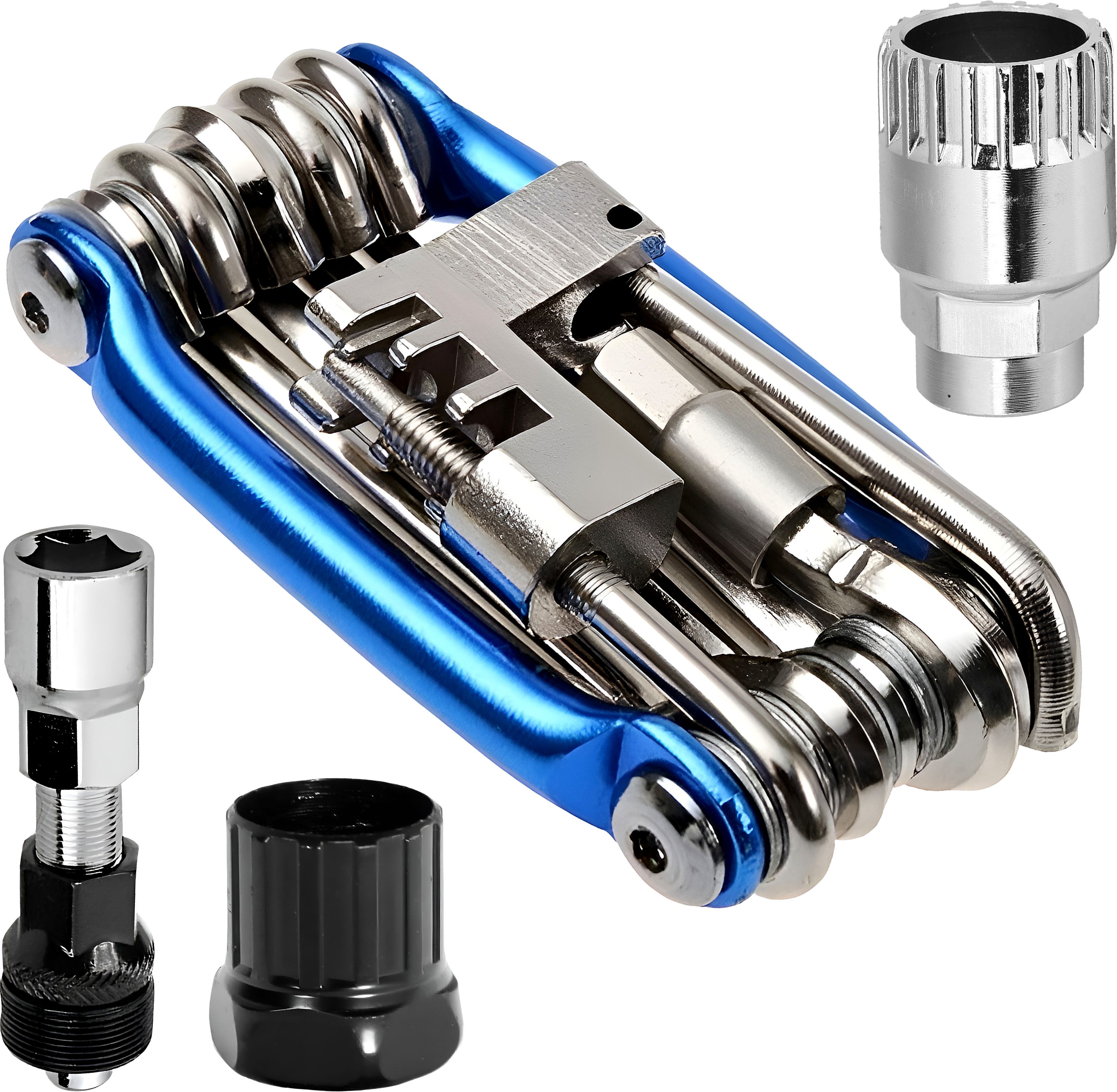 razaiq Cycle Maintenance Tool Kit with Carbon Steel 11 In 1 Multi Tool, Bicycle Crank Cycling Puller, Bottom Bracket Removal Tool and Freewheel Sprocket Remover-picture-15