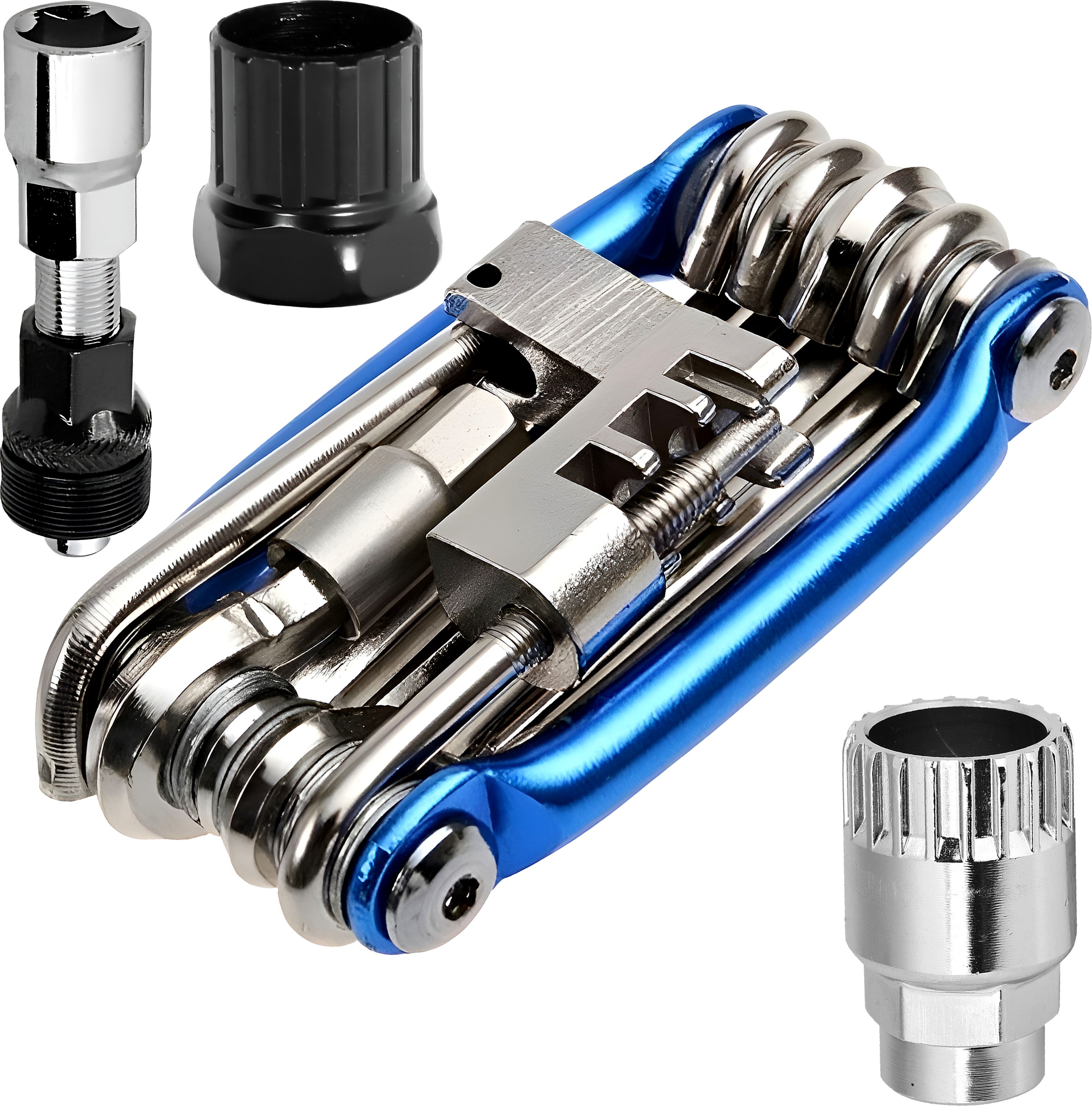 razaiq Professional Cycle Repair Kit with Carbon Steel 11 In 1 Tool, Bicycle Freewheel Cycling Remover, Bottom Bracket Removal Tool and Crank Puller for Maintenance-picture-23