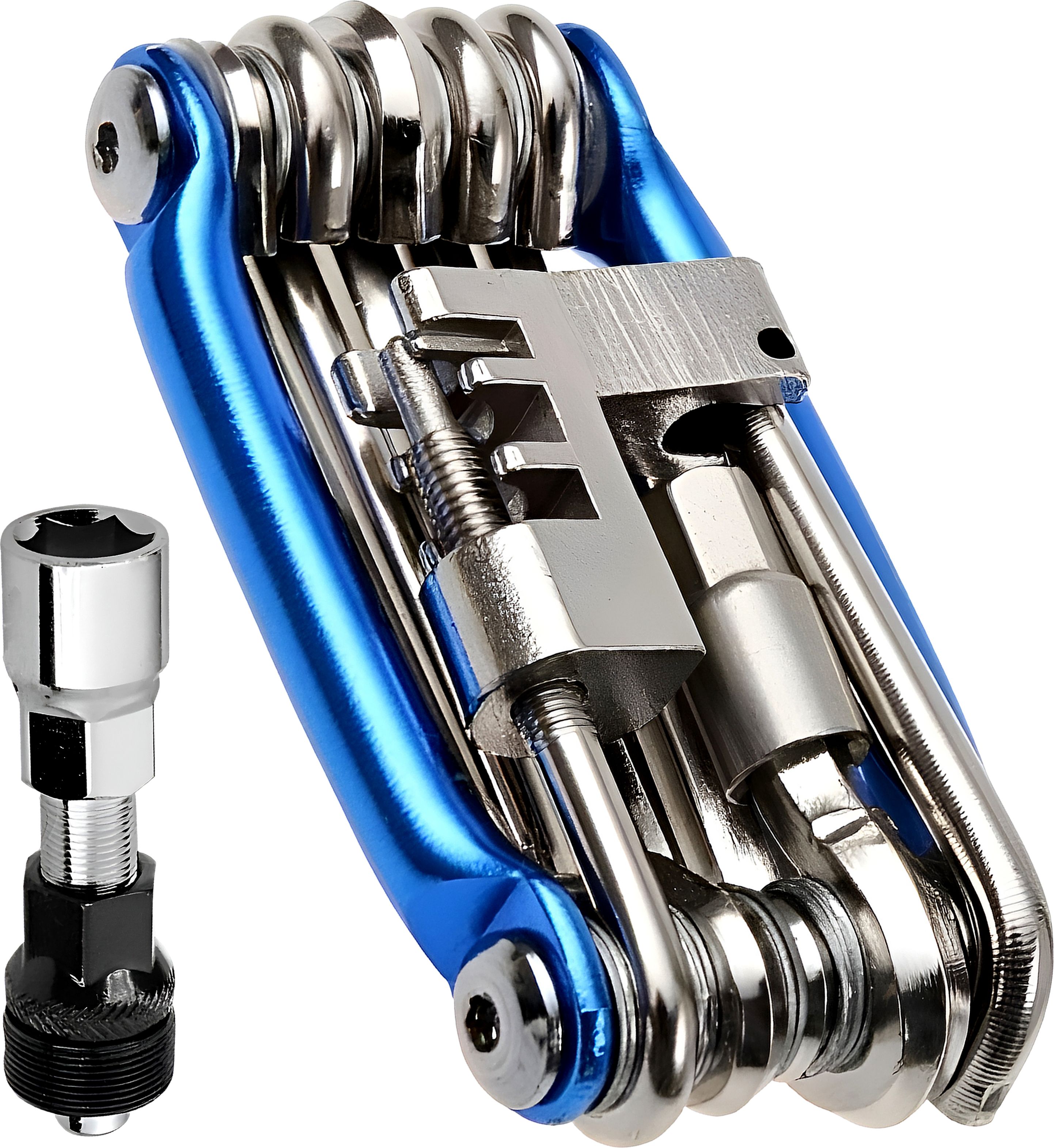 Carbon Steel 11 in 1 Cycle ToolKit with Bicycle Crank Puller, Multi Purpose Bike Cycling Repair Tool Kit, Allen Key Spoke Wrench for MTB Road Hybrid BMX City-image-15