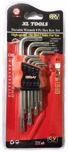 2fortheroad 30066 TORX STAR Allen Key Wrench Spanner Set Hand Tool (9pcs) Cycling Cycle tools-picture-7