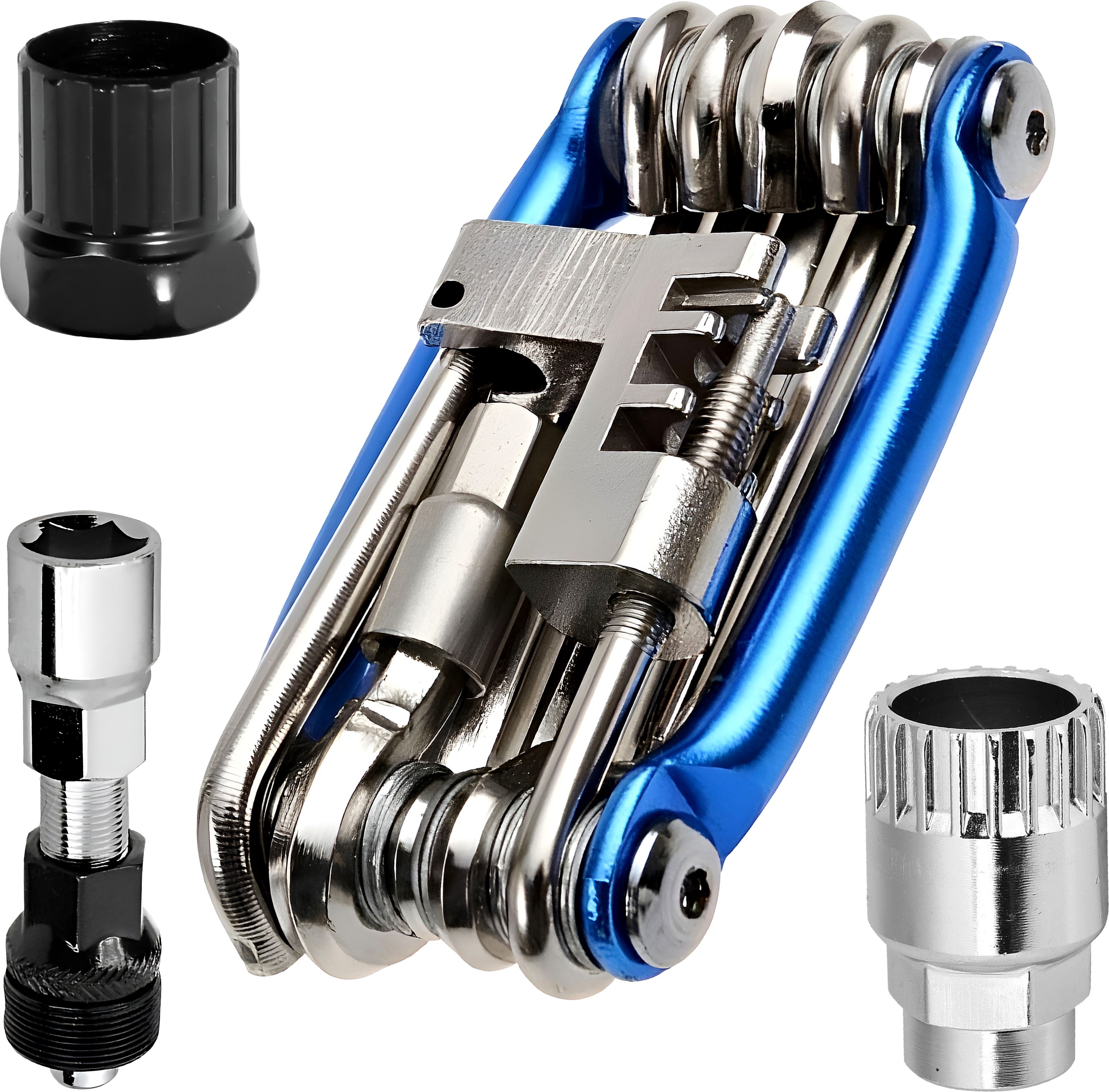 razaiq Carbon Steel 11 In 1 Cycle Tool Kit, Bicycle Freewheel Sprocket Removal Tool Cycling Bottom Bracket Remover, Crank Puller, Bicycle Repair Maintenance Tool Set-picture-25