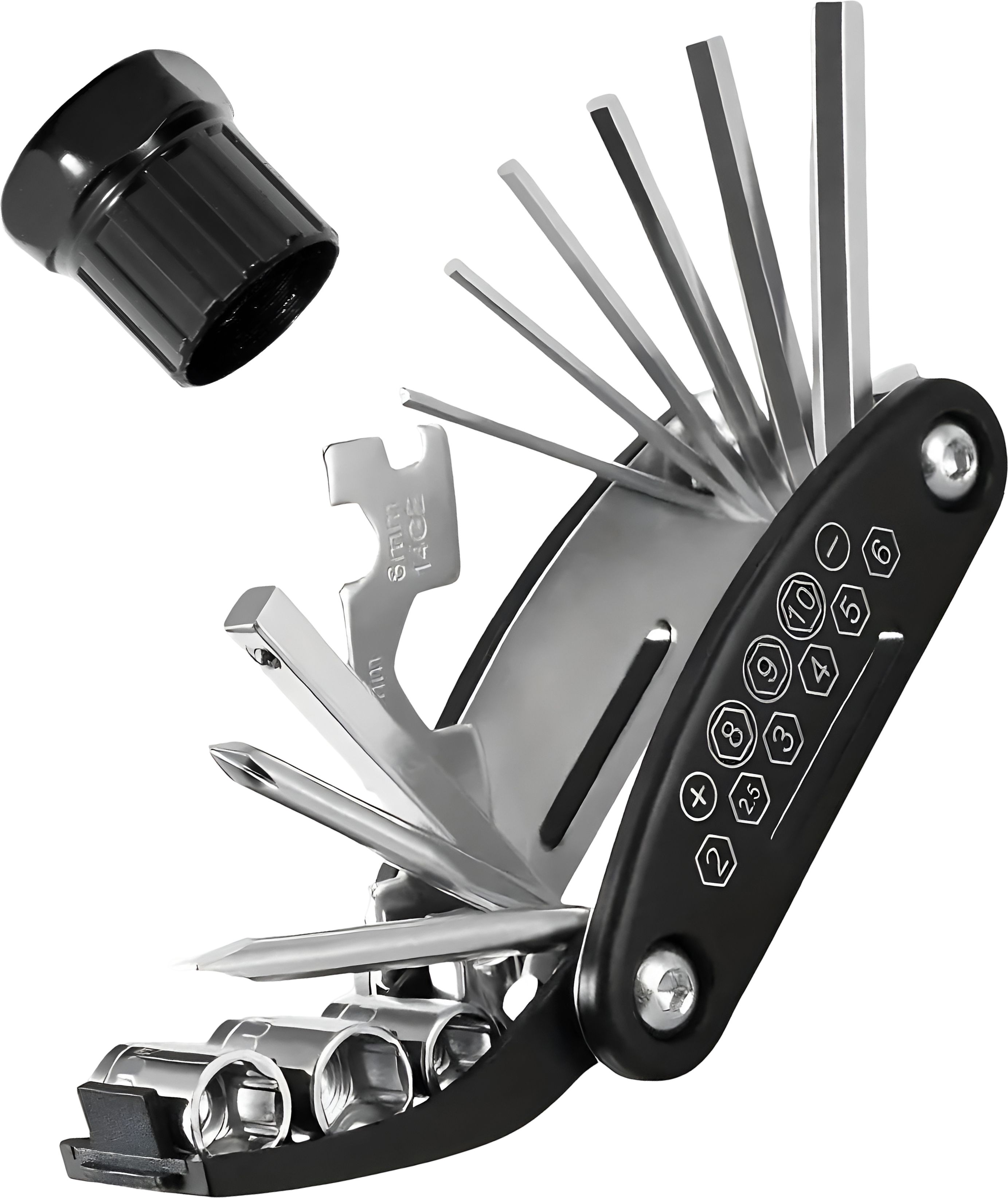 razaiq 16 in 1 Bicycle Multi Tool Kit with Freewheel Remover Tool, Allen Key Set, Cycling Spoke Wrench, Portable Bike Repair Kit for MTB, Road Bike, Hybrid, BMX & Daily Maintenance-picture-30
