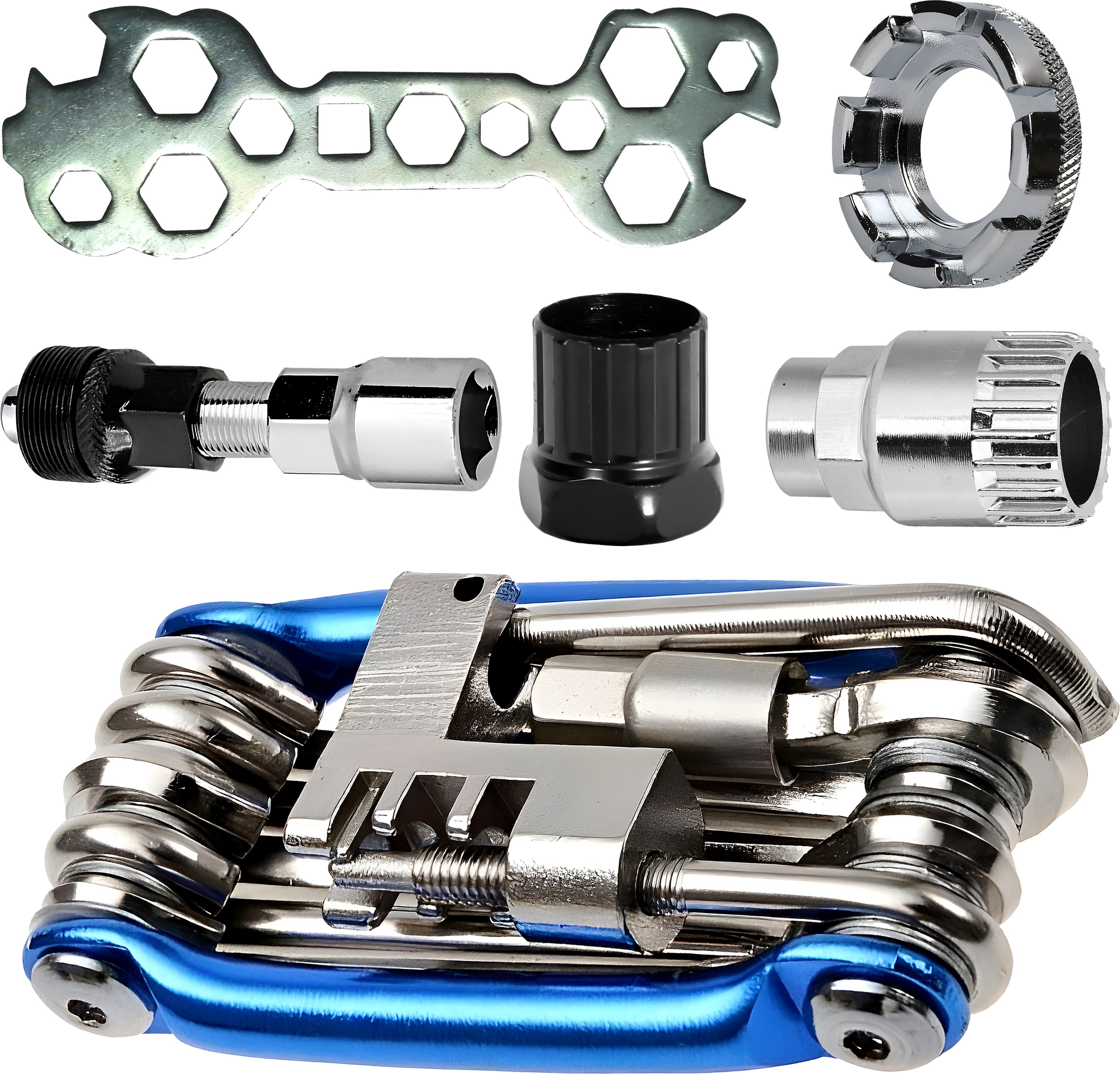 razaiq Professional Cycle Maintenance Kit with Carbon Steel 11 In 1 Tool, 13 Cycling In 1 Bicycle Hex Wrench, Freewheel Sprocket Remover, Crank Puller & Bottom-picture-13