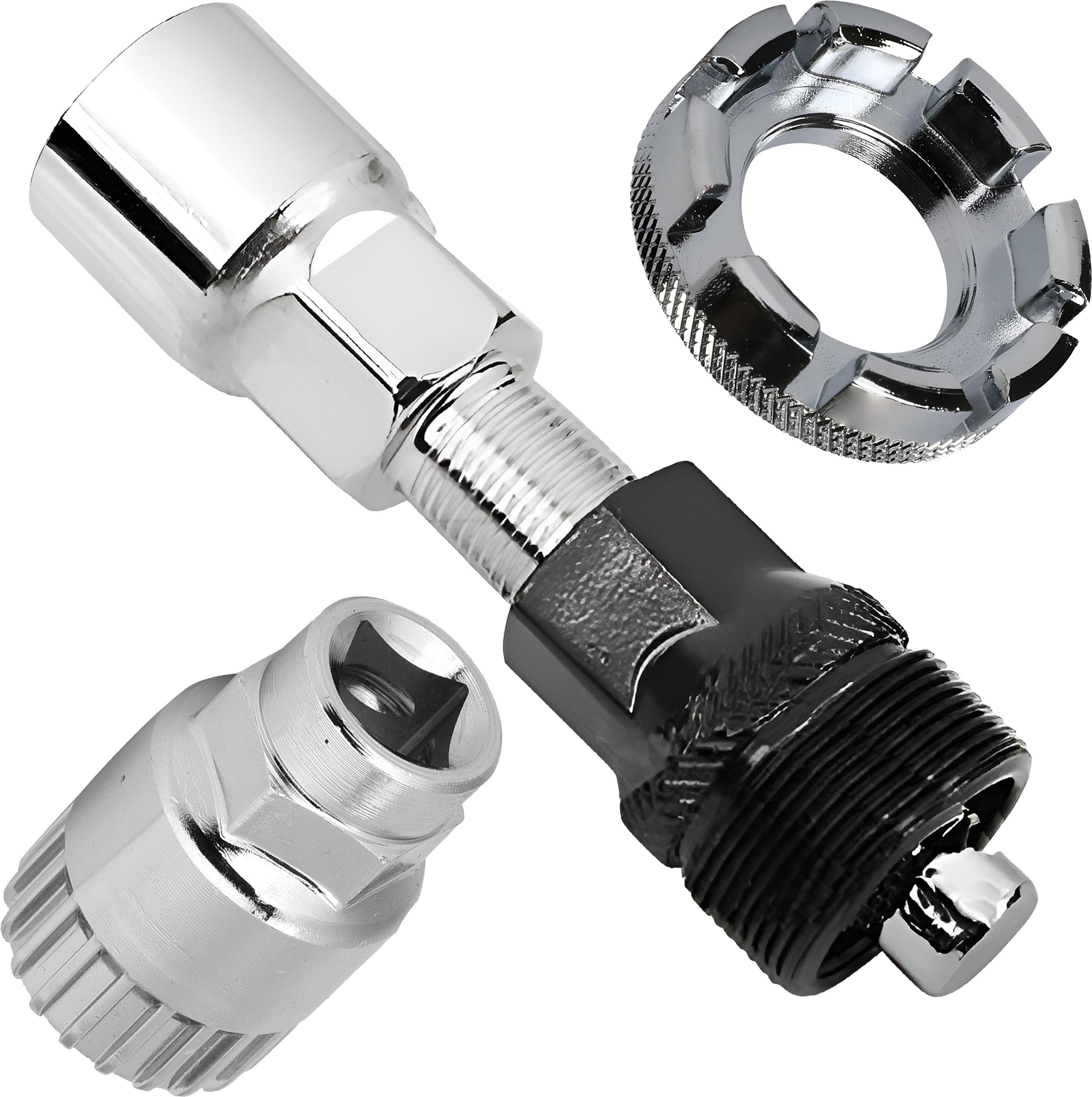 Cycle Repair Tool Kit with Bottom Bracket Remover, Crank Puller Cycling Extractor and 8 Way Spoke Nipple Wrench for Mountain, Road and Hybrid-image-47