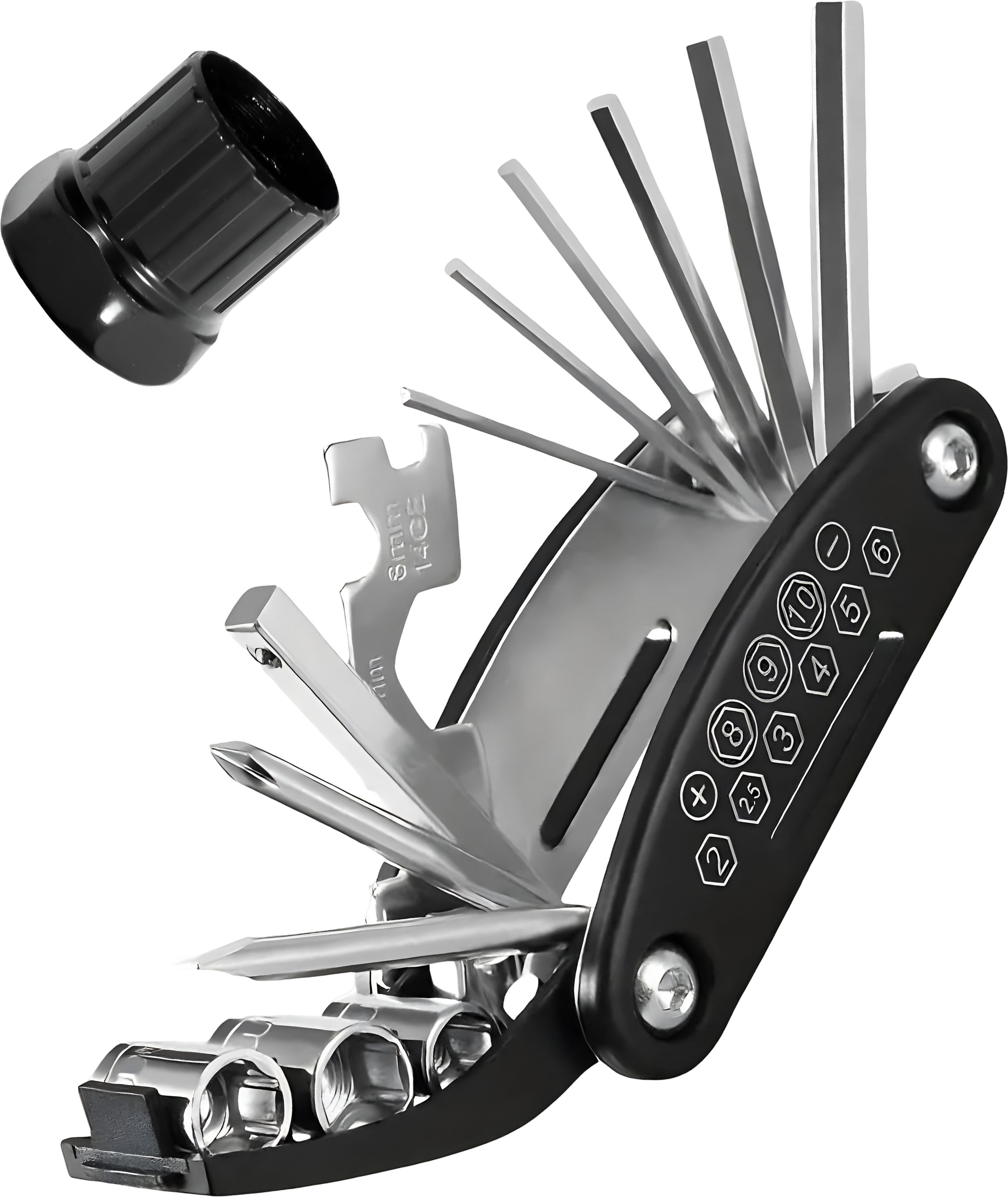razaiq Multi-Function 16 in 1 Cycle Tool Kit with Bicycle Freewheel Remover Tool, Allen Cycling Spoke Wrench, Bicycle Repair Tool Set for MTB, Road Bike & All Cycle Types-picture-35
