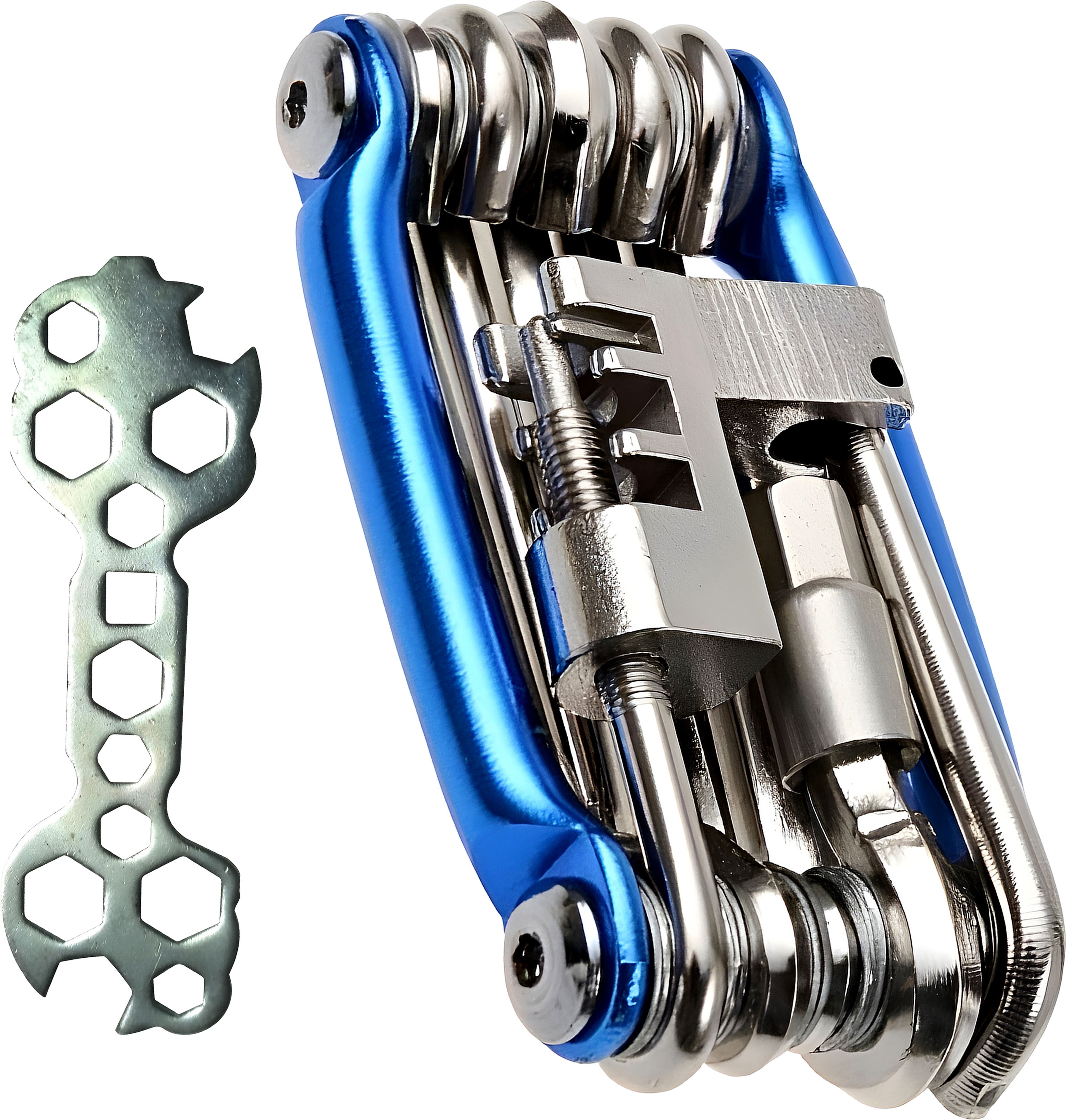 11 in 1 Carbon Steel Bicycle Repair Tool Kit with 13 in 1 Hex Spanner Hexagon Cycling Wrench, Allen Keys, Spoke Wrench for MTB Road Hybrid BMX City Bike-image-16