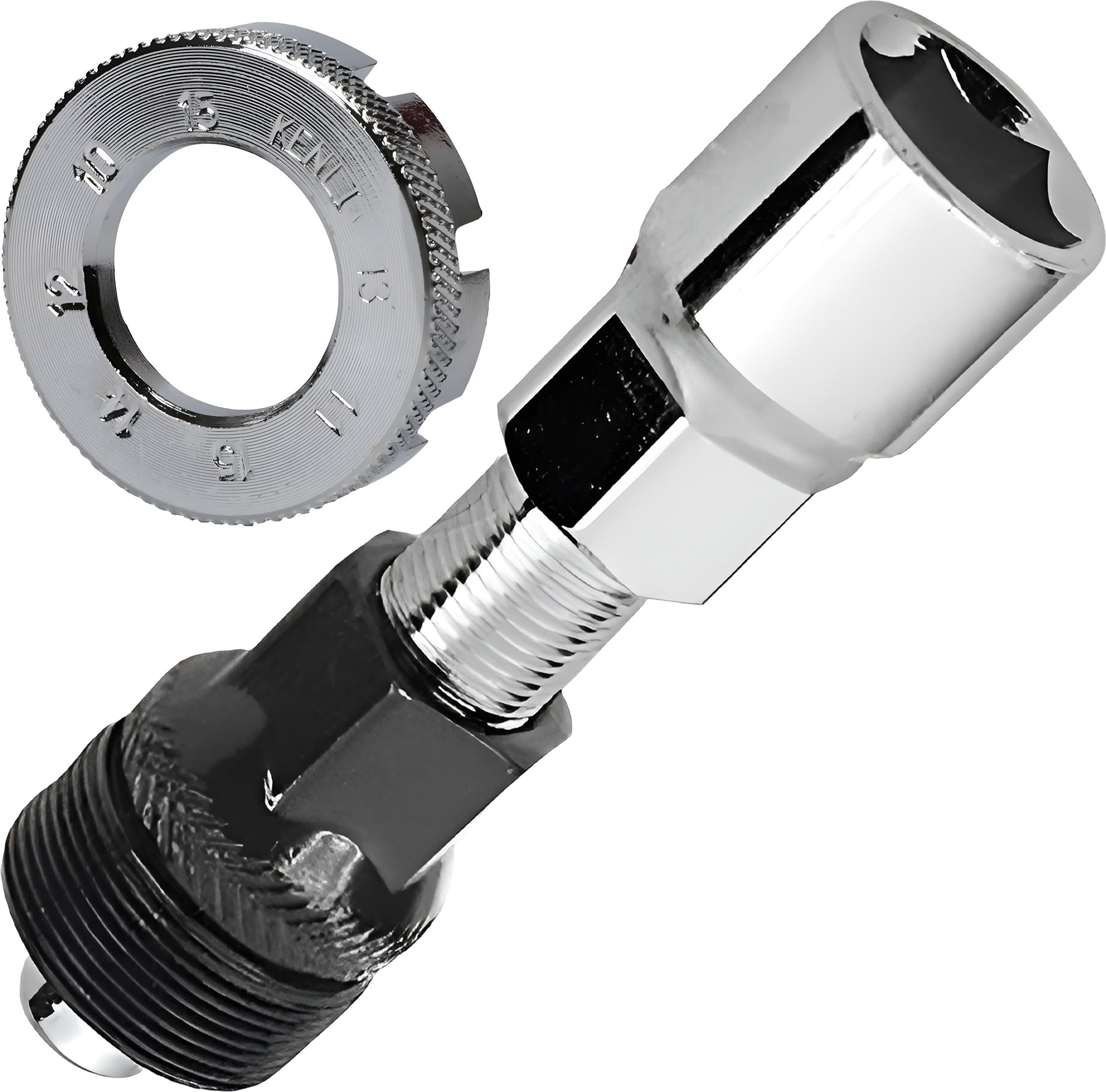 Cycle Crank Extractor Bottom Bracket Removal Tool with Bicycle 8 Way Spoke Cycling Nipple Key, Carbon Steel Bike Crank Puller for MTB, Road, BMX, Hybrid-image-35