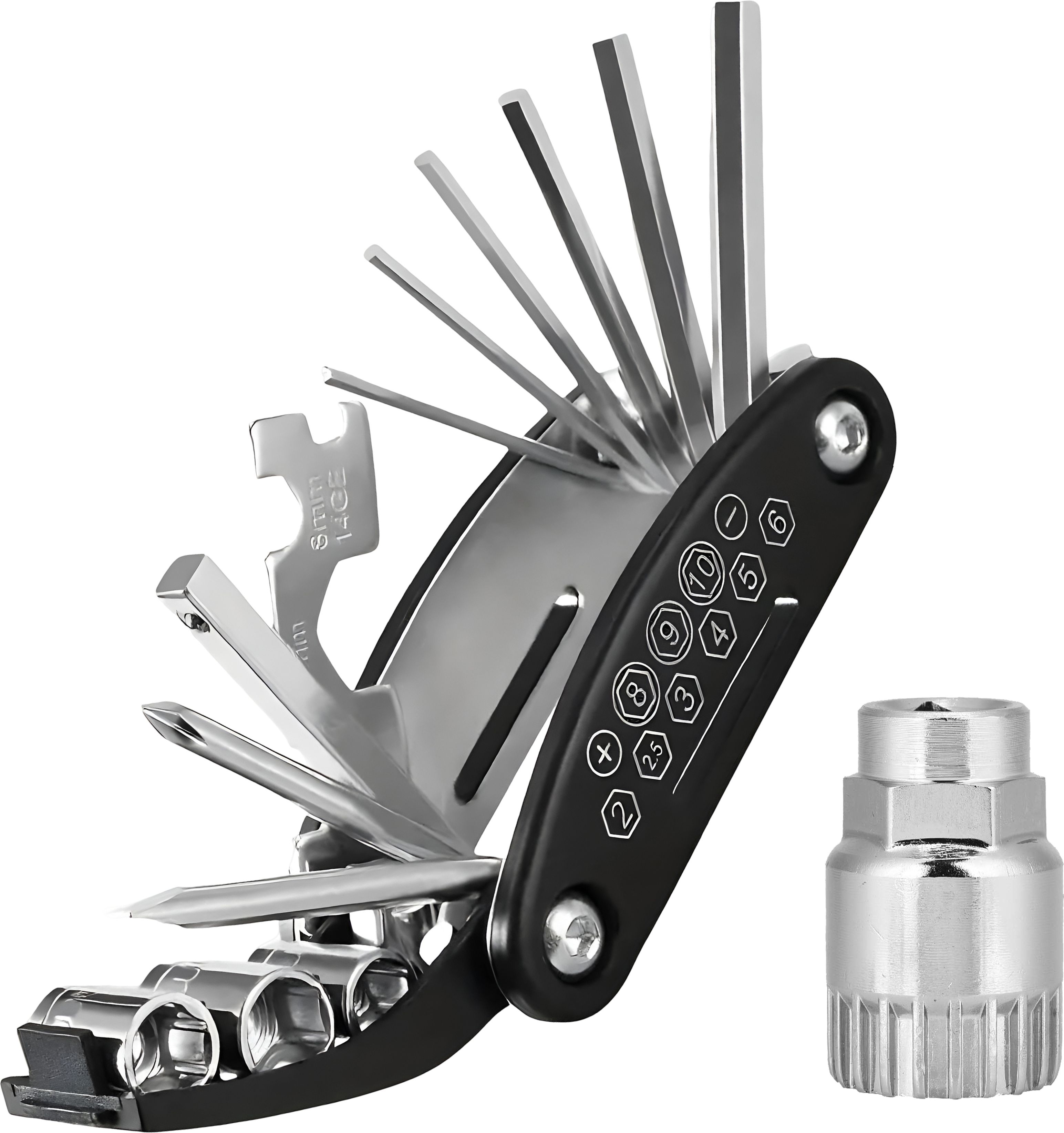 razaiq 16 in 1 Cycle Tool Kit with Bicycle Bottom Bracket Removal Tool, Allen Key Set, Cycling Spoke Wrench, Multi-Function Bike Repair Kit for MTB, Road Bike, Hybrid-picture-12