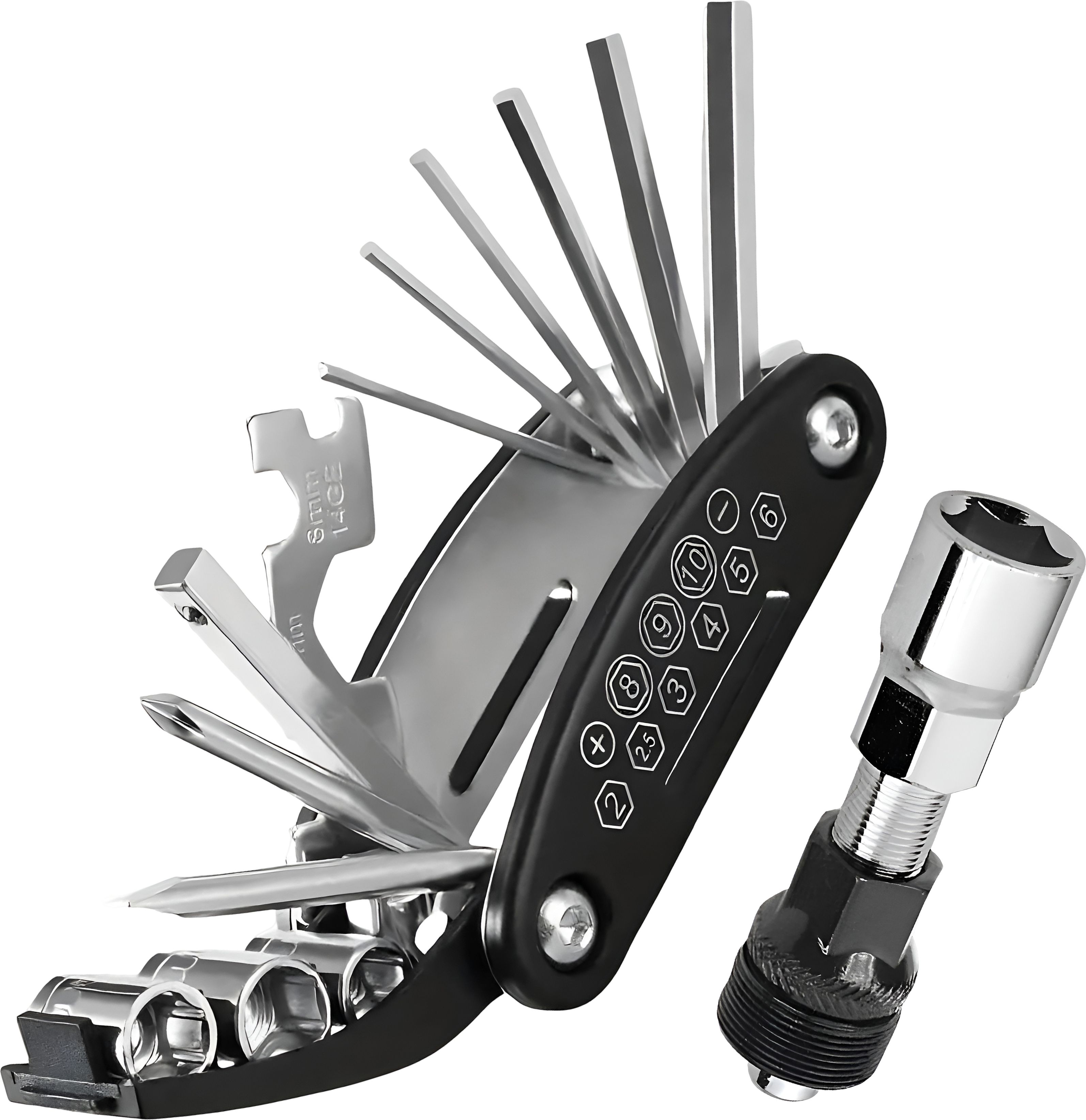 razaiq 16 in 1 Bike Repair Tool Kit with Bicycle Crank Puller, Spoke Wrench, Allen Cycling Key Set, Bottom Bracket Remover for Mountain Bike, Road Cycle & Bicycle-picture-31