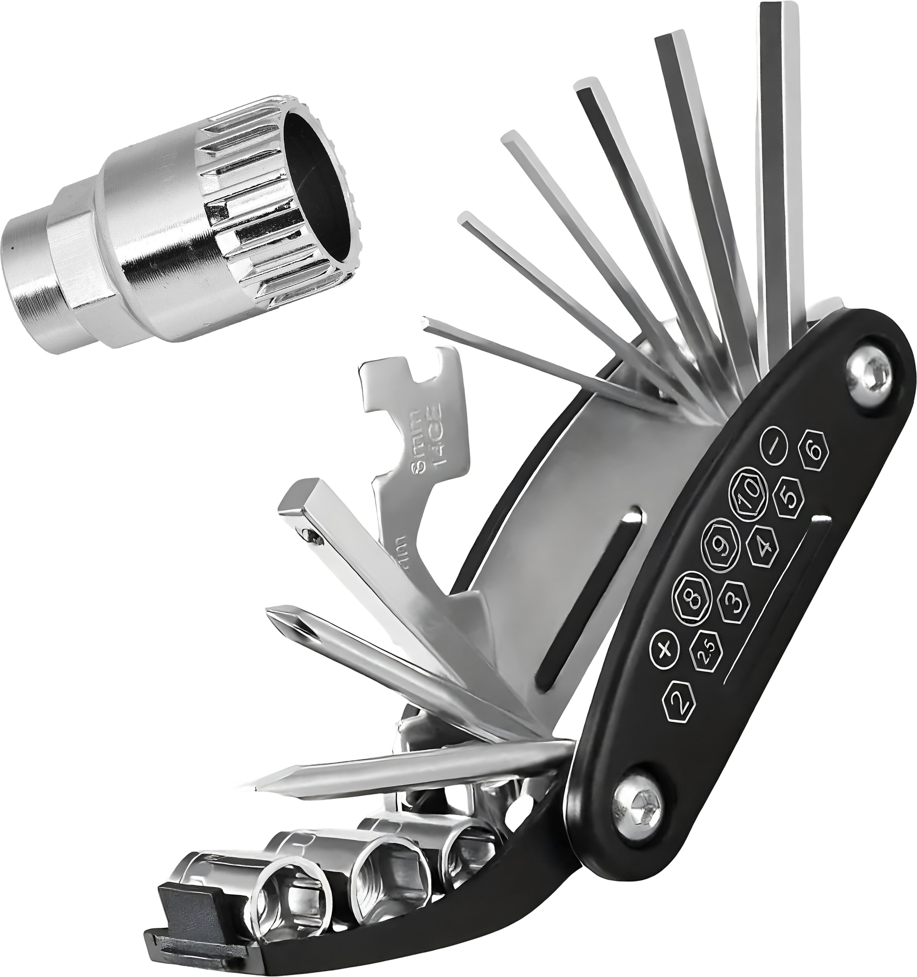 razaiq Cycle Repair Tool Kit 16 in 1 with Bottom Bracket Removal Tool, Allen Keys, Cycling Spoke Wrench, Multi-Function Bike Tool for Mountain Bike, Road & Hybrid Cycles-picture-24