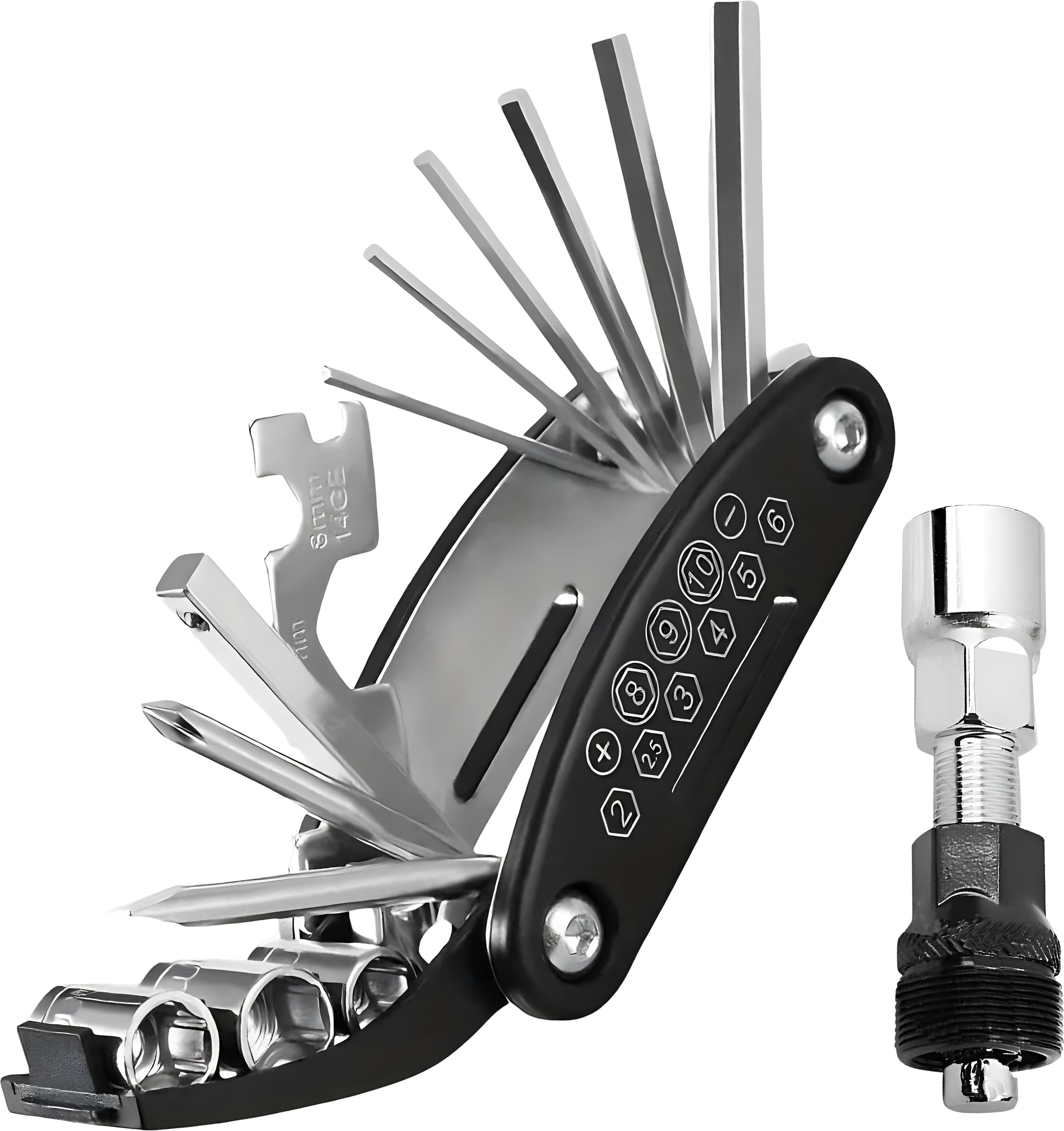 razaiq 16 in 1 Multi-Purpose Cycle Tool Kit with Bicycle Crank Puller, Allen Key, Cycling Spoke Tool, Bottom Bracket Remover for Mountain Bike, Road Cycle & Bicycle Repair-picture-38