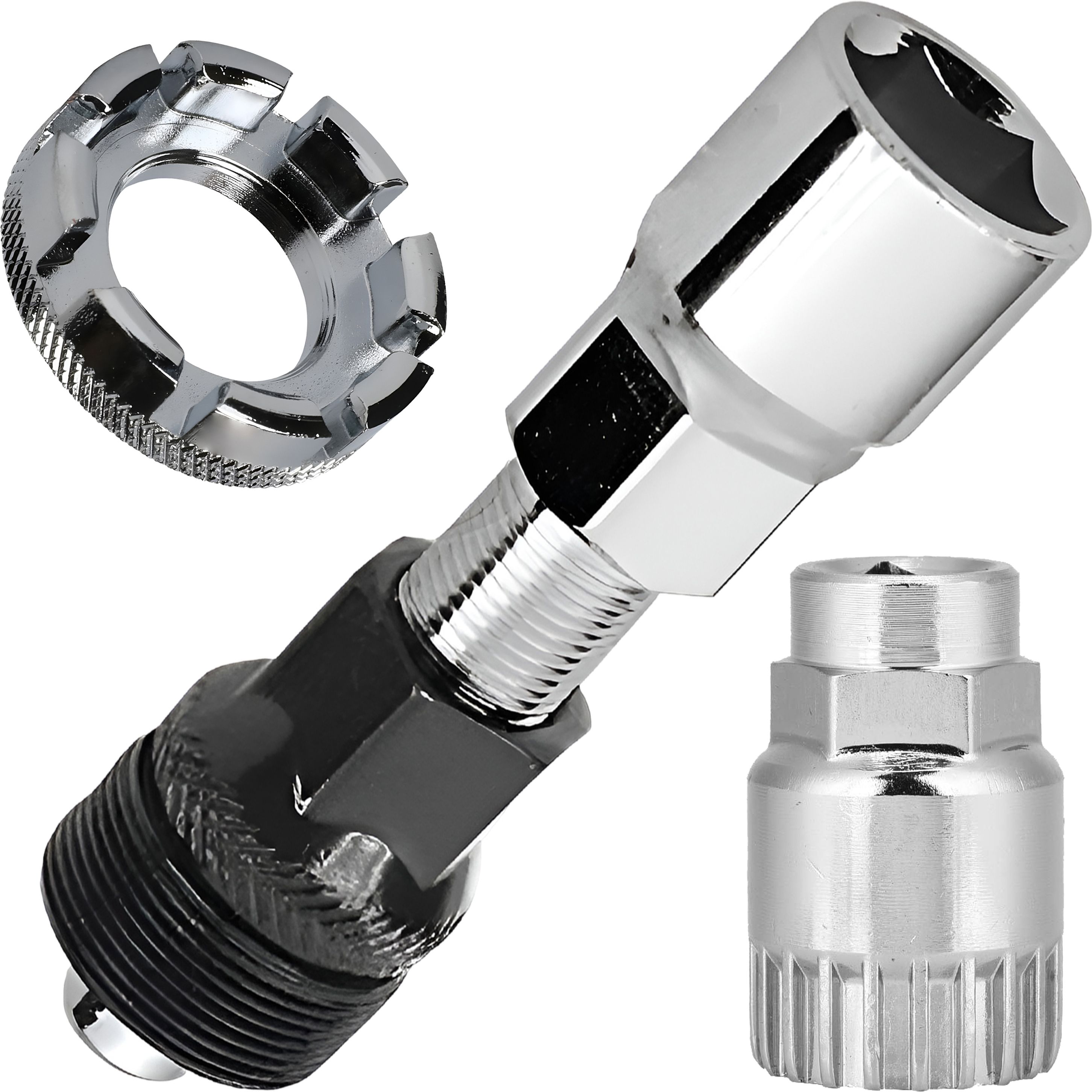 Professional Cycle Bottom Bracket Tool with Bike Crank Extractor Puller and 8 Cycling Way Spoke Wrench for Bicycle Maintenance, Repair and Workshop-image-16