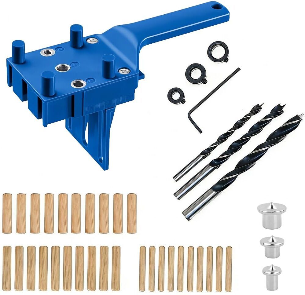Woodworking Dowel Jig Kit with Adjustable Drill Guide for Precise Drilling Camping & Hiking Woodworking Tool Kit-image-43