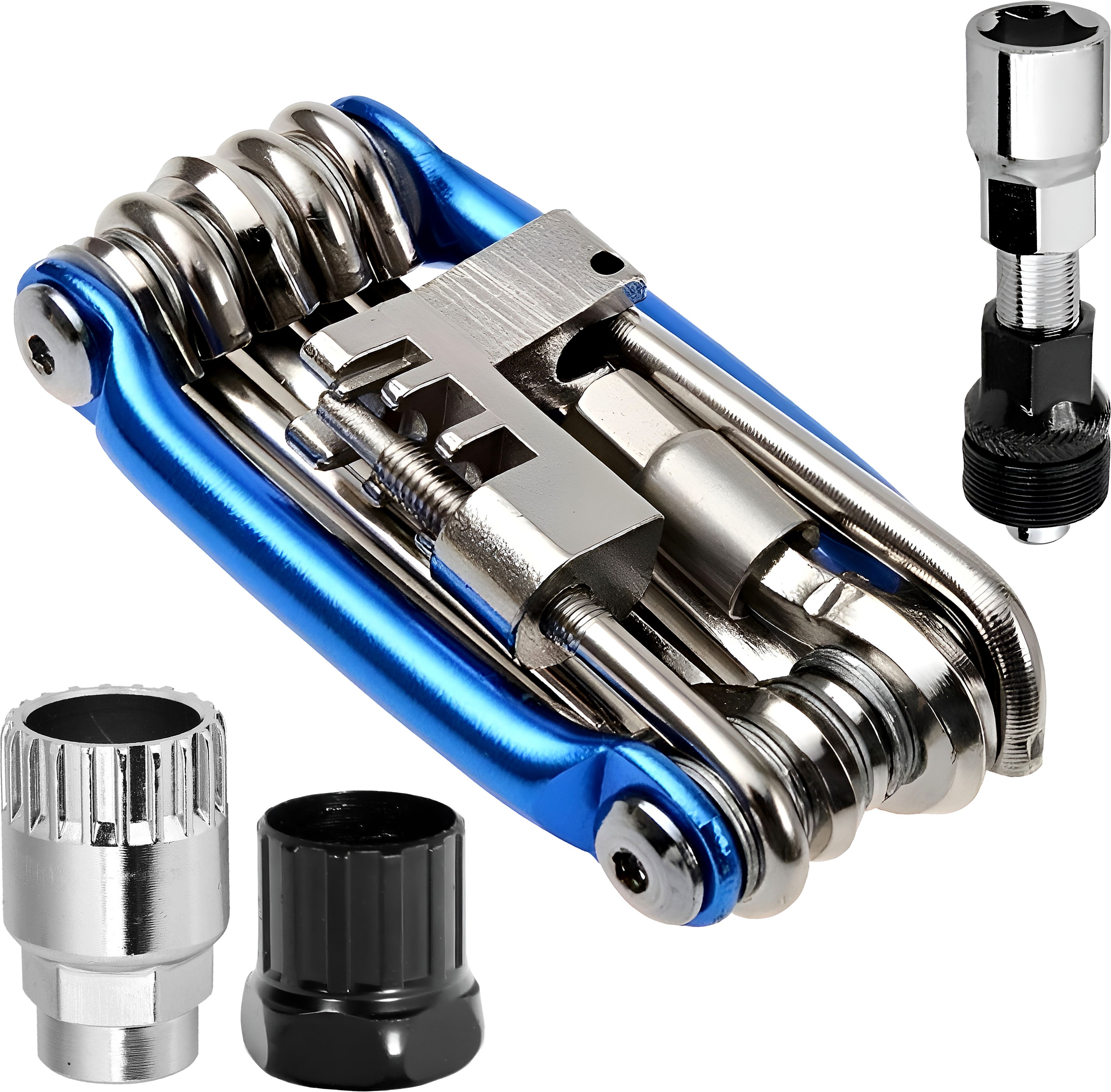 razaiq Universal Bicycle ToolKit Carbon Steel 11 In 1 Multi Tool, Freewheel Sprocket Cycling Remover, Bottom Bracket Tool and Crank Puller for Cycle Repair-picture-18