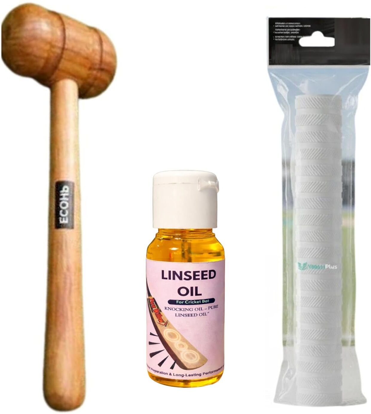ecohp Hammer Grip & Bat Oil Tool Maintenance Kit Combo Pack of 3 Cricket Bat Repair Kit-picture-12