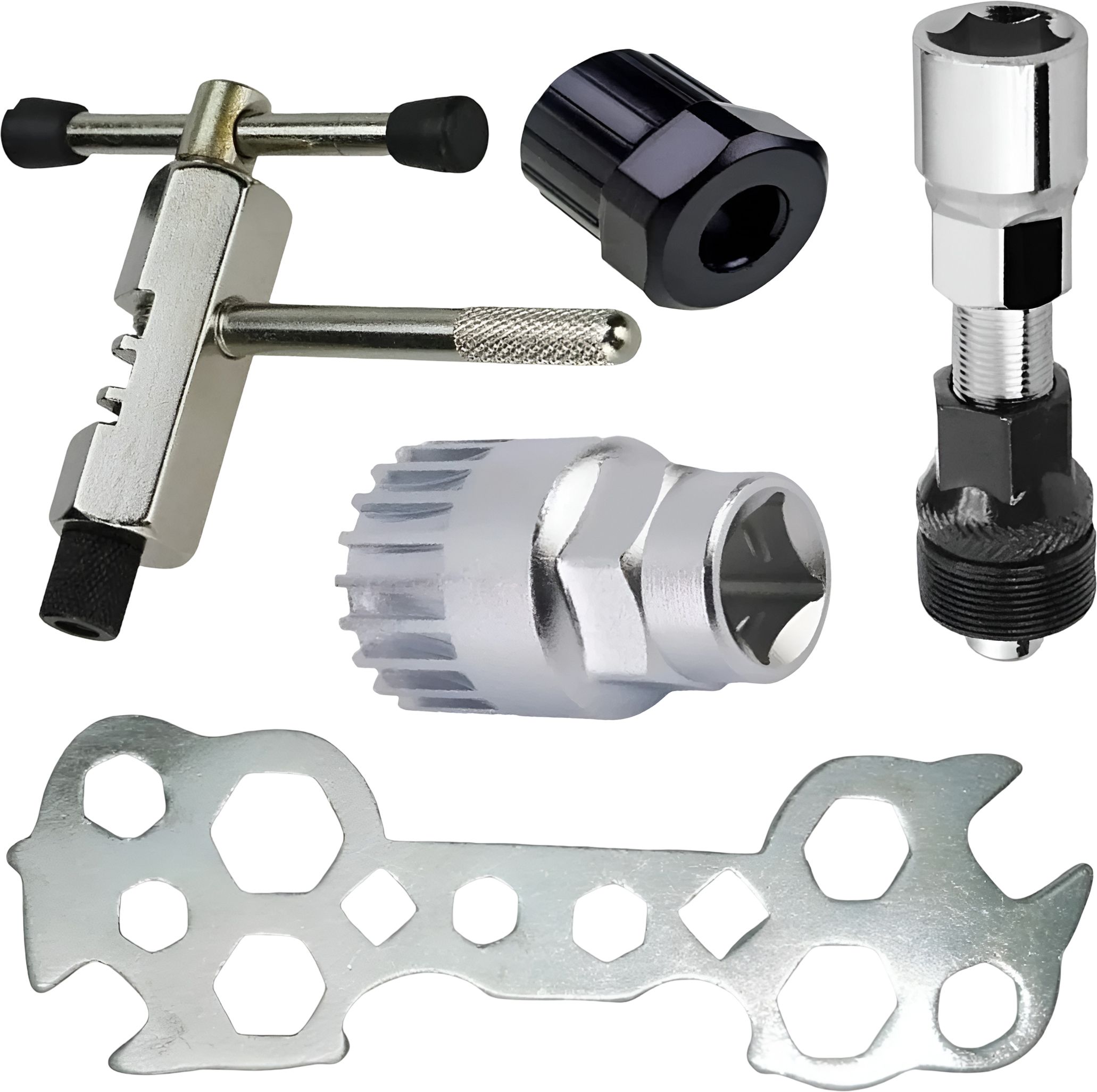 razaiq Bike Repair Tool Kit with Chain Breaker, Crank Puller & BB Remover Cycling Multi-Function Bicycle Repair Tool Kit with Chain Breaker, Crank Puller, Bottom Bracket Remover & Spoke Wrench Set for MTB, Road, BMX & Hybrid Bike Maintenance Kit-picture-6