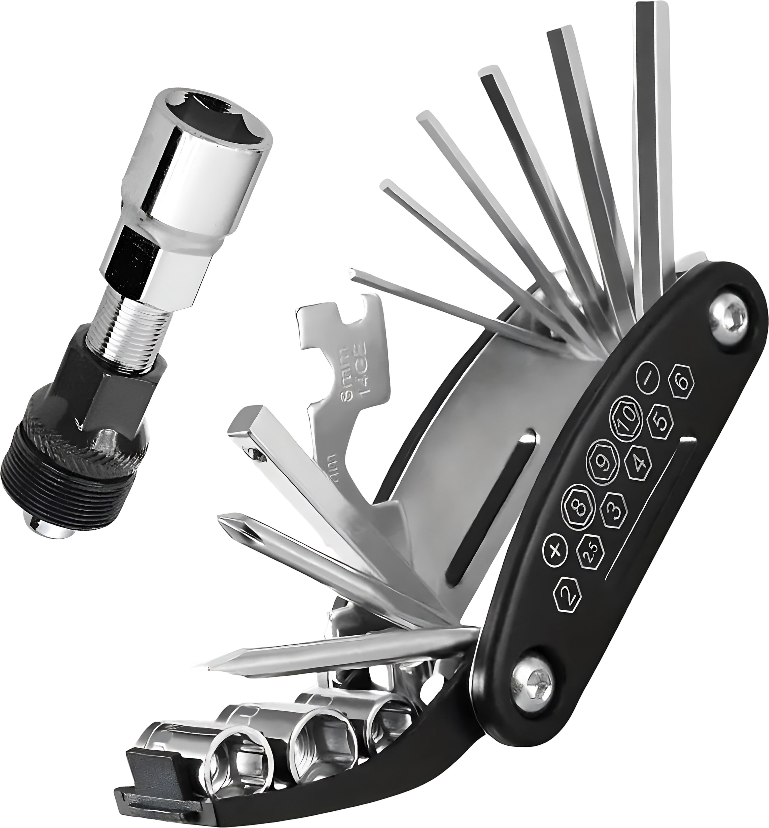 razaiq Multi-Function 16 in 1 Cycle Tool Kit with Bicycle Crank Puller, Allen Keys, Cycling Spoke Wrench, Bottom Bracket Tool Set for MTB, Road Bike, Hybrid & Cycle-picture-35