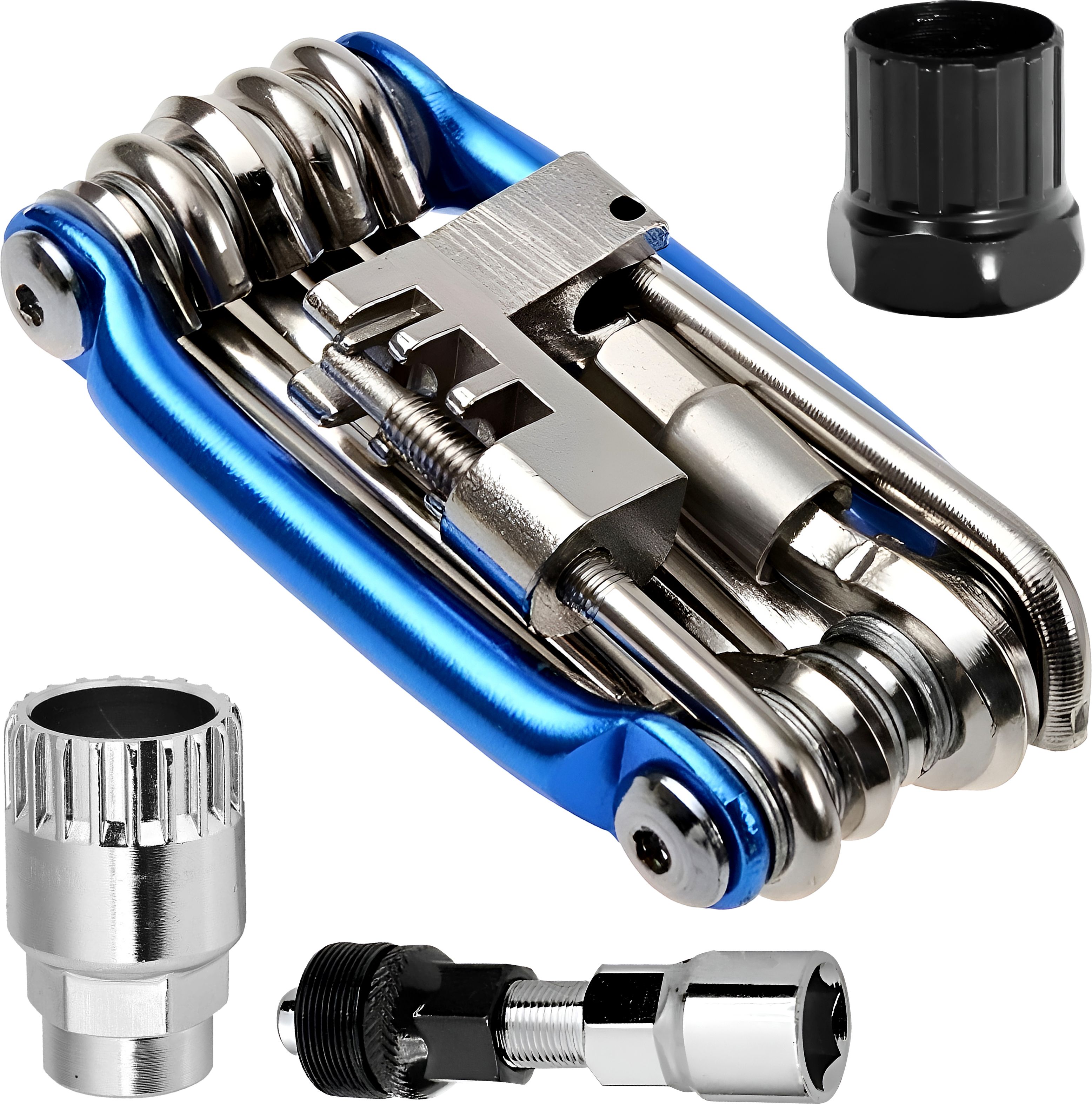razaiq Complete Bicycle Repair Tool Set with Carbon Steel 11 In 1 Tool, Freewheel Cycling Sprocket Remover, Bottom Bracket Removal Tool and Bicycle Crank-picture-36