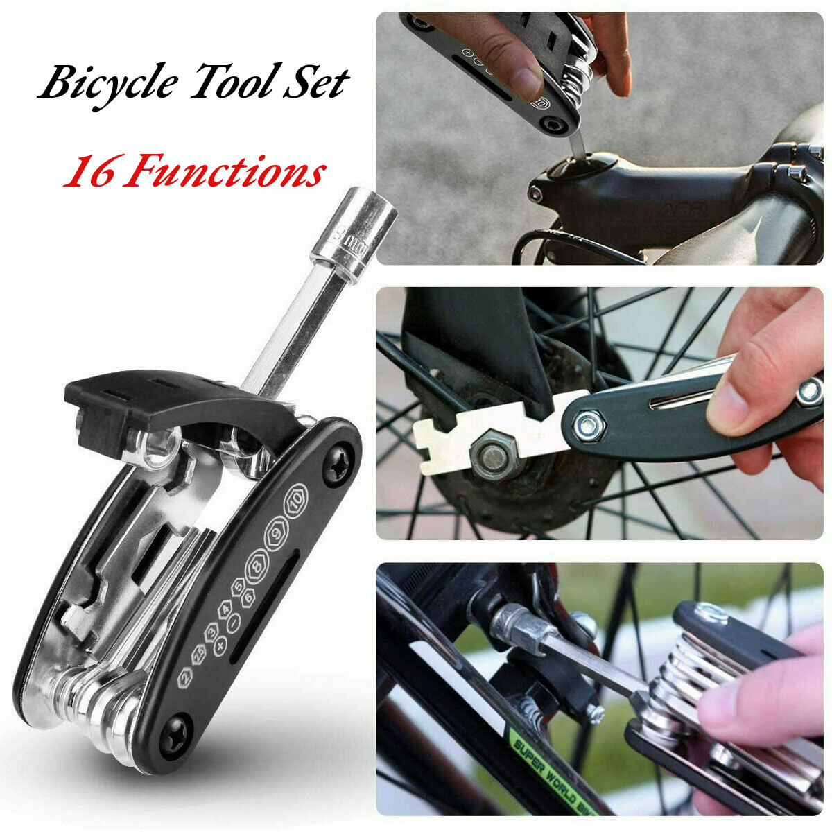 jmall Multi Tool for Cycle Repair - Allen Key Set - Toolkit for Bicycles, Road Bikes, Cycling Cycling Tool image 1