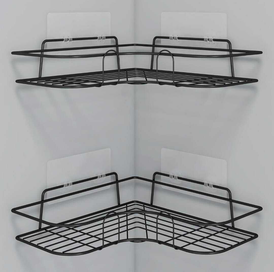 crazygol Bathroom Corner/ Shelf/ Rack/ Storage Organizer Iron Wall Shelf Iron Wall Shelf-picture-4
