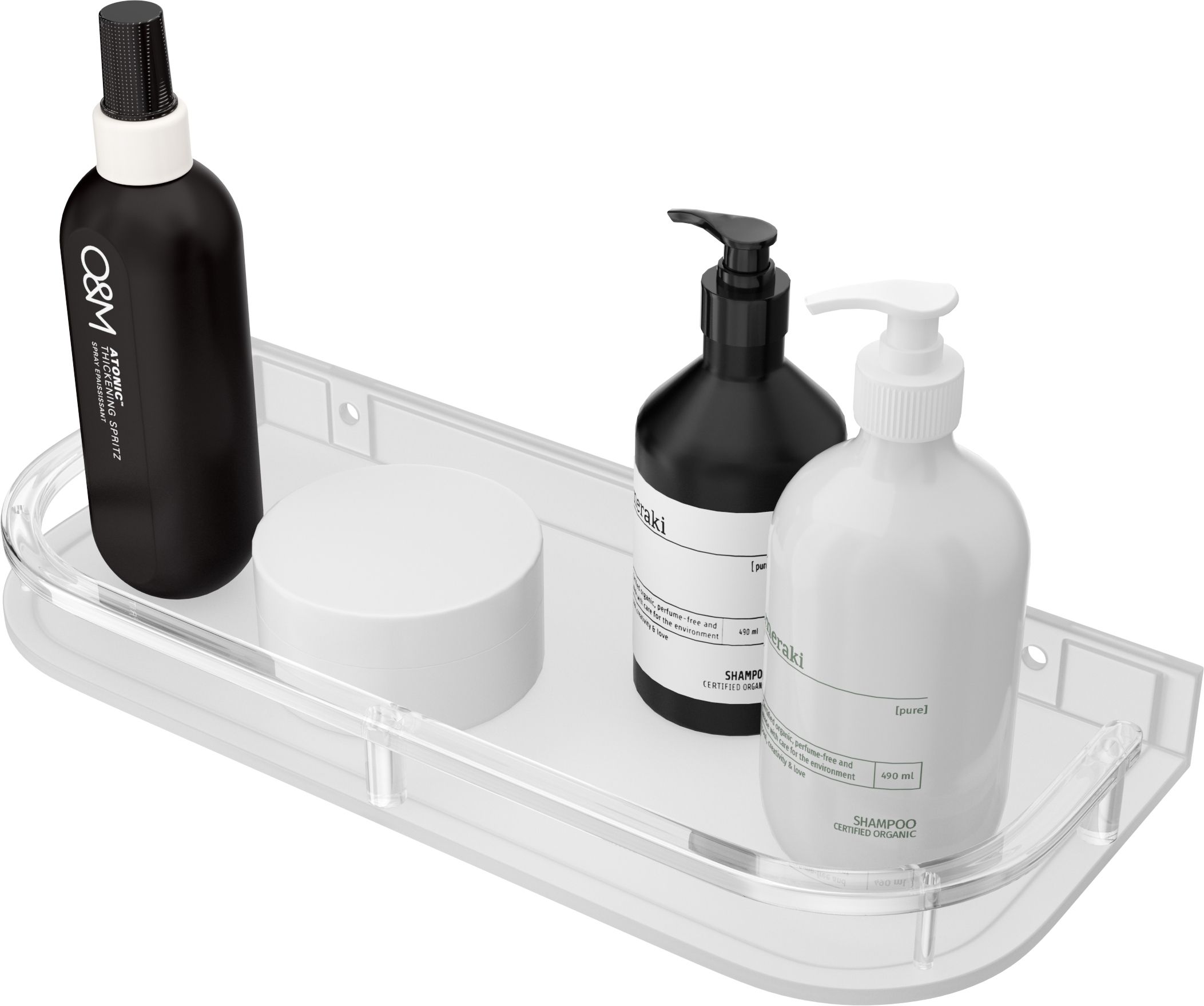 Corner Shelf for Bathroom & Kitchen | Wall Mount Multipurpose Rack Acrylic Toilet Paper Holder-image-12