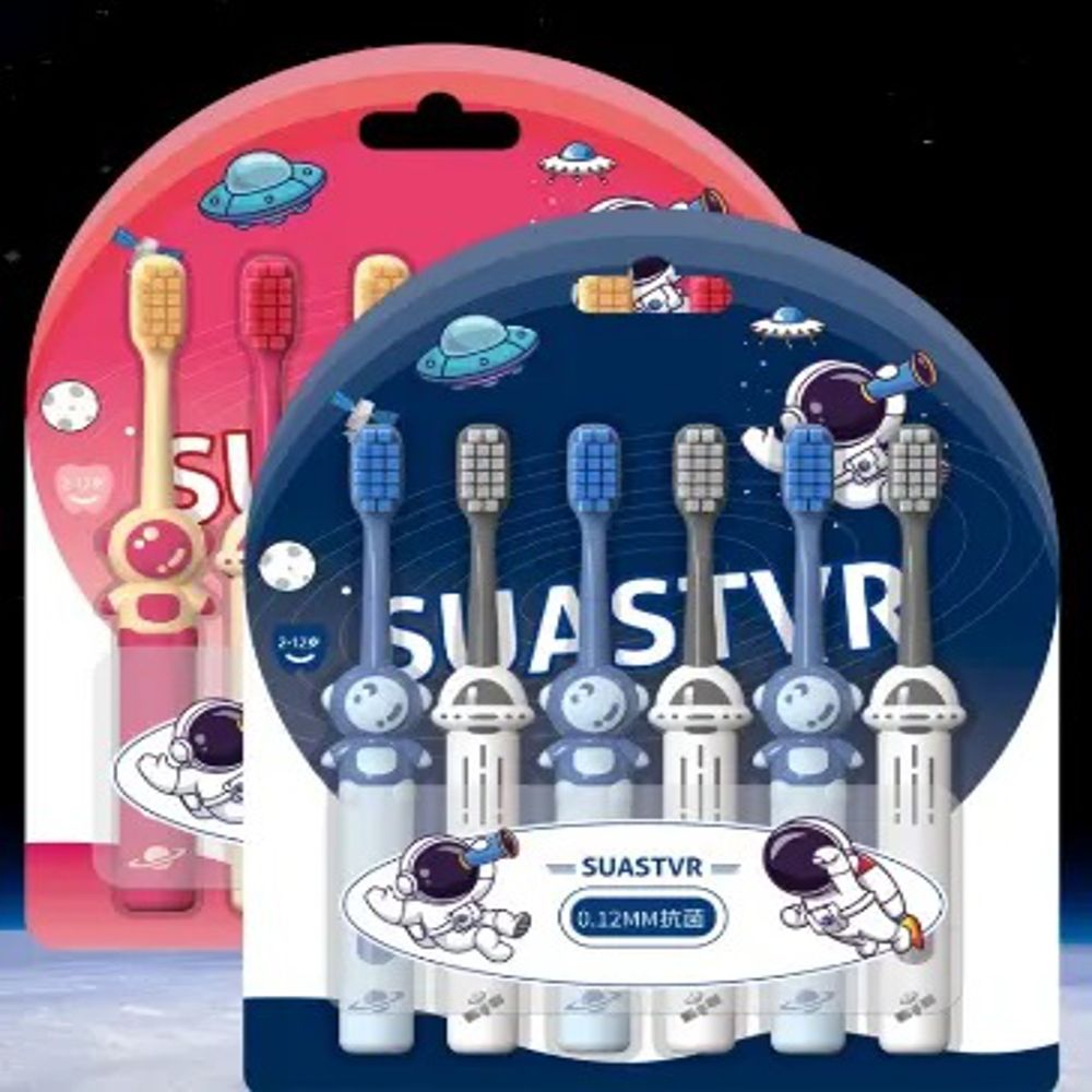 12 Pcs Astronaut And Space Theme Toothbrush Tongue Cleaning and Gum Protection Soft Toothbrush-image-29