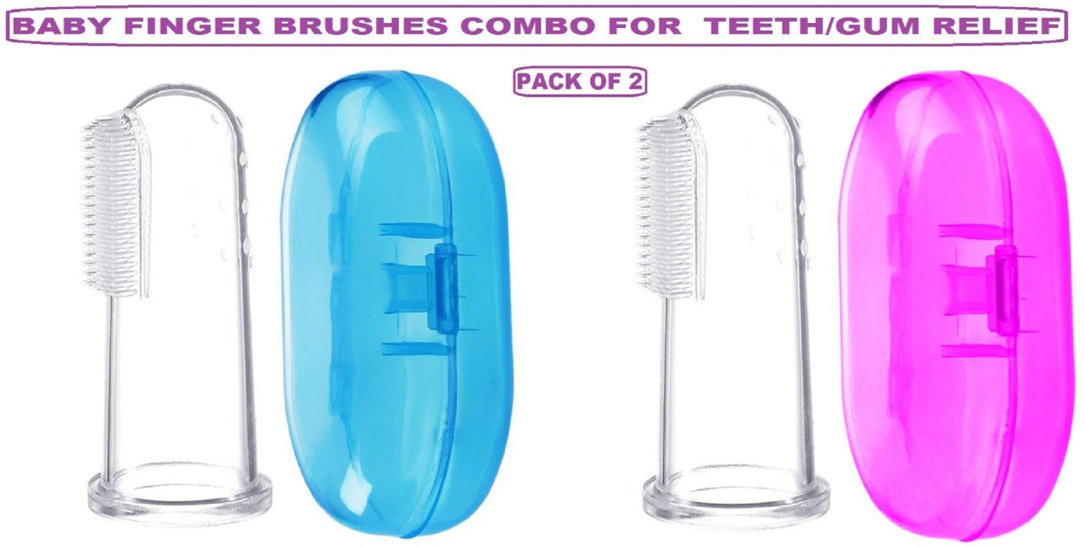 Hygienic Silicone Finger Brush For Kids Finger Brush with Case Soft Toothbrush Ultra Soft Toothbrush-image-38