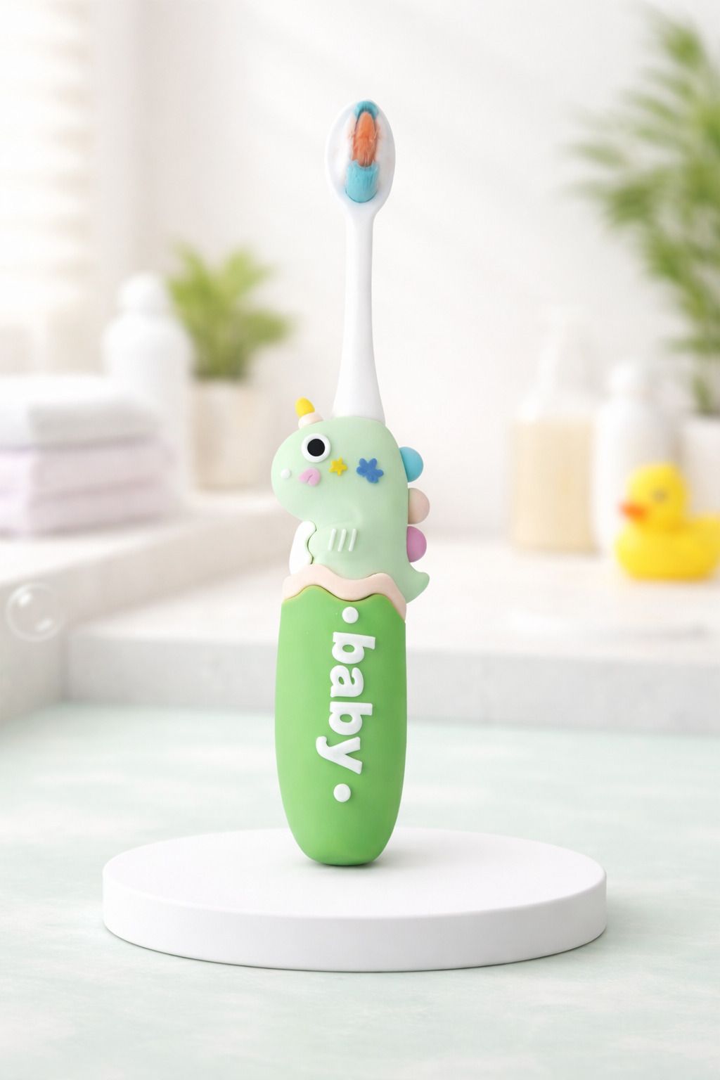 Baby Soft Silicone Toothbrush with Cute Unicorn Design for Baby Teeth & Gums Extra Soft Toothbrush-image-1