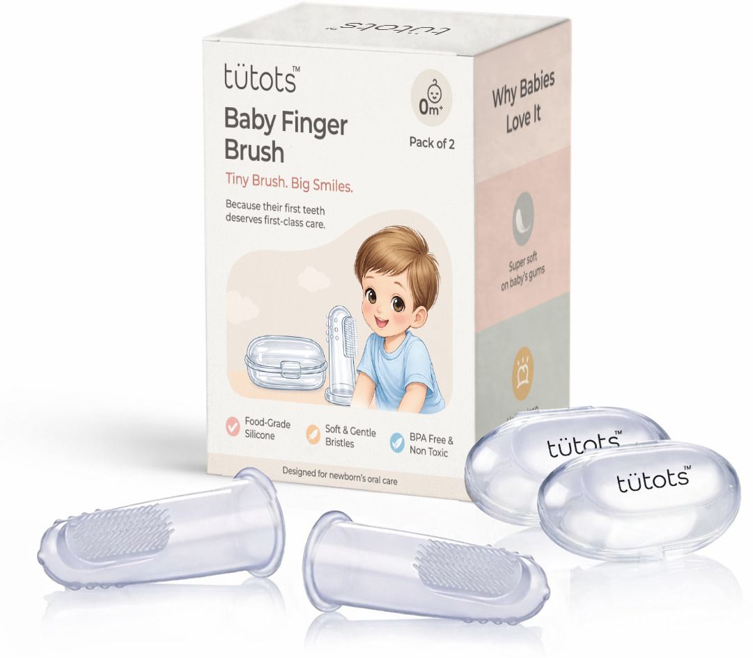 tutots Finger toothbrush for babies Ultra Soft Silicone- Pack of 2 Ultra Soft Toothbrush-picture-19