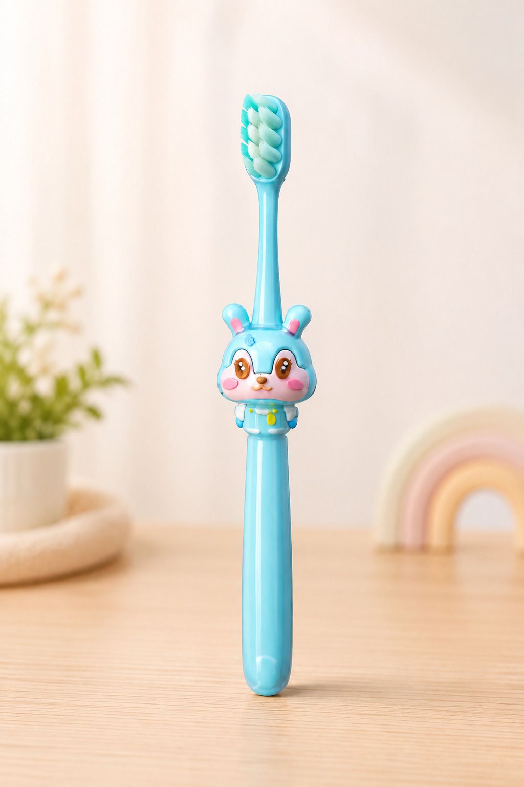 BPA Free Baby Bunny Design Toothbrush Supersoft Bristles for Kids 3Year+ Extra Soft Toothbrush-image-48