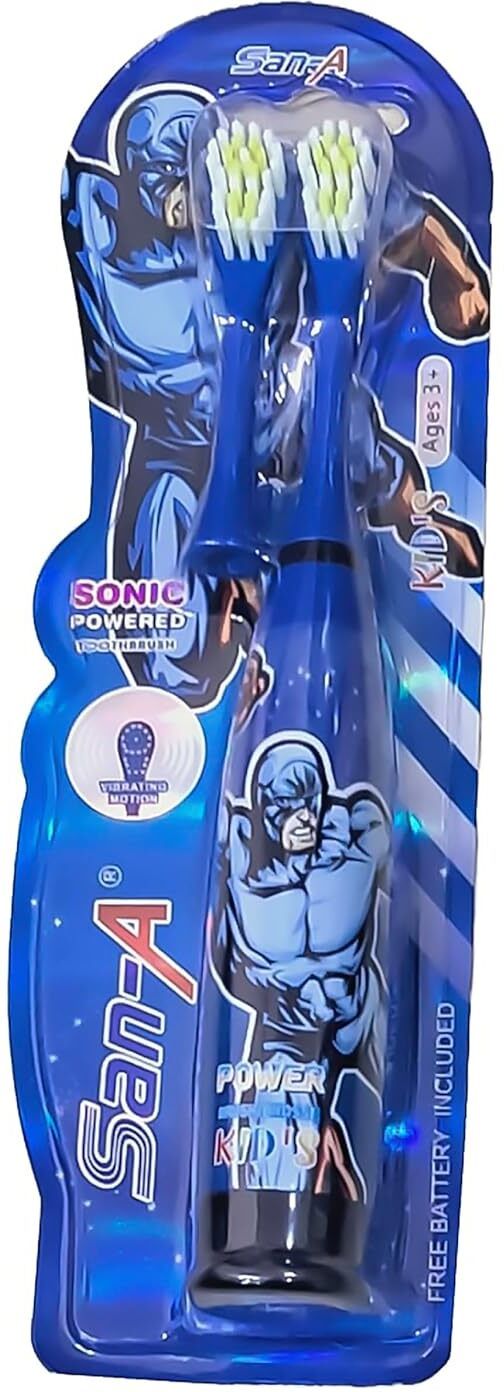 sapphiregubbi Kids Electric Toothbrush Cartoon Printed | Extra Soft | Battery Powered Soft Toothbrush-picture-30